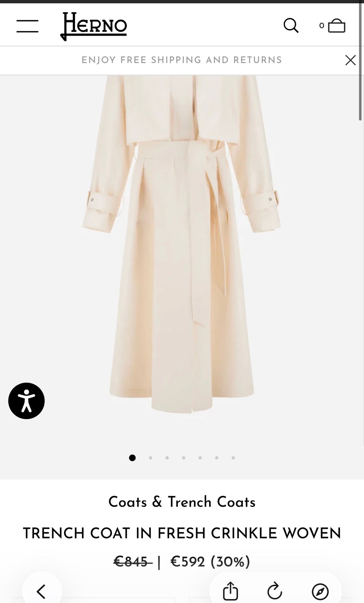 Trench Herno luxury old vintage anii 70 light camel impermeabil în croi A-line