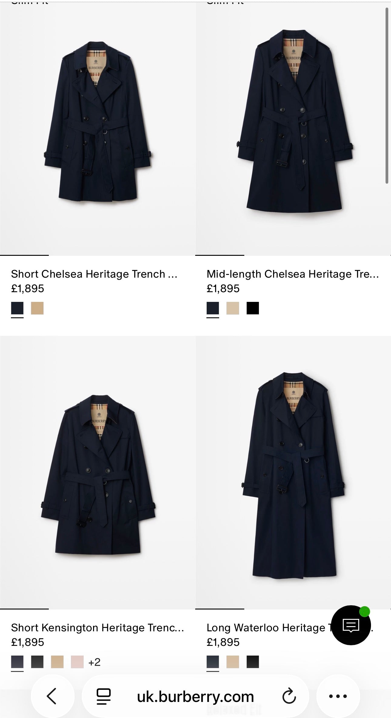 Trench Burberry vintage în croi lung Navy blue