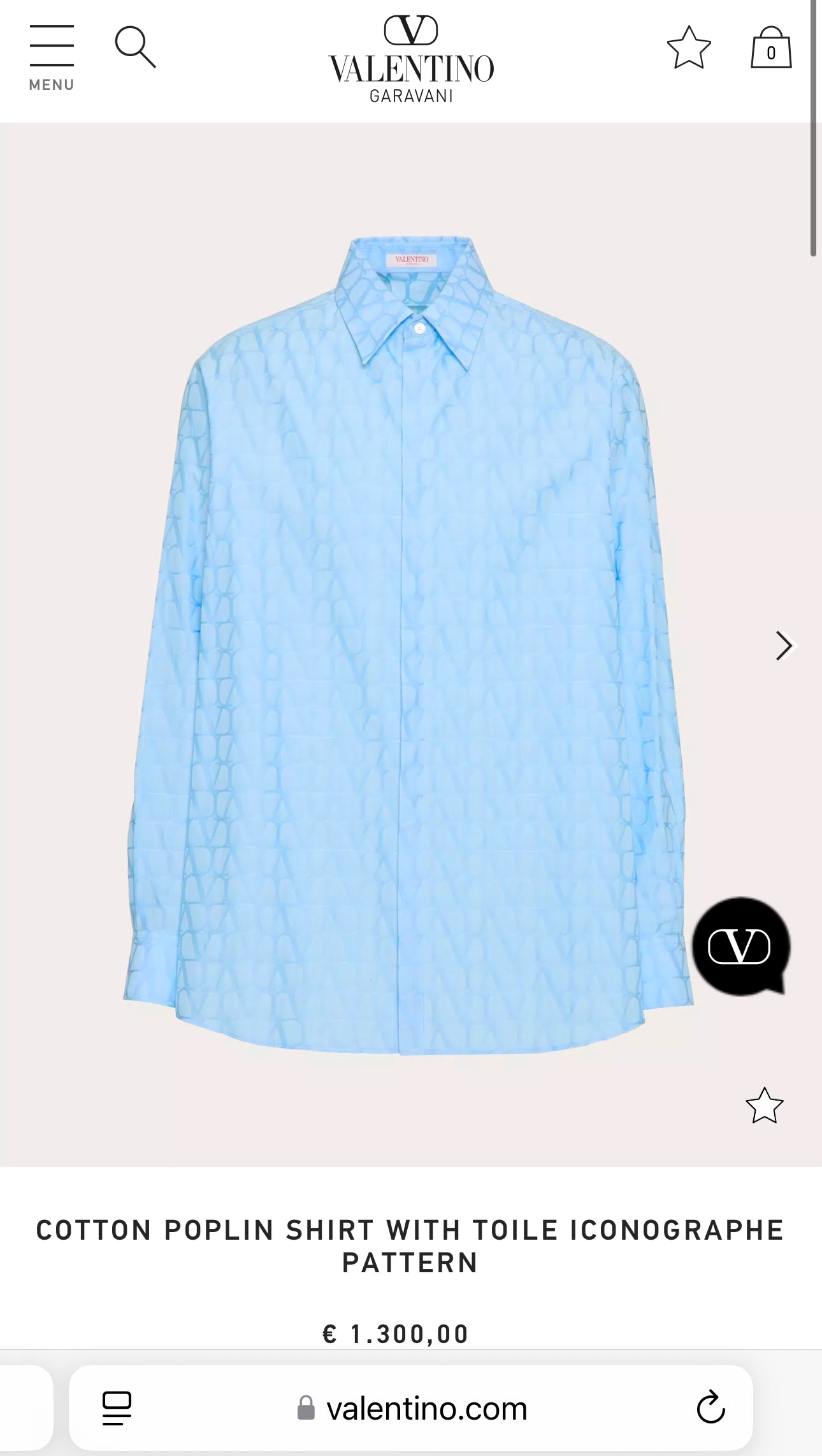 Cămașa Valentino baby blue