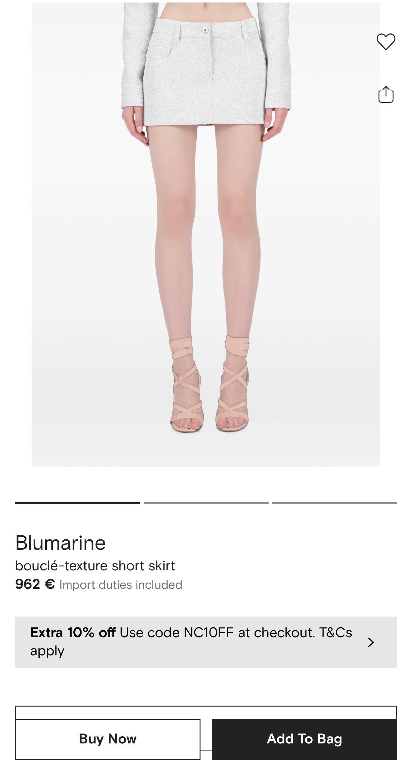 Fusta luxury vintage Blumarine cu aplicații manuale transparente din jeans modelator