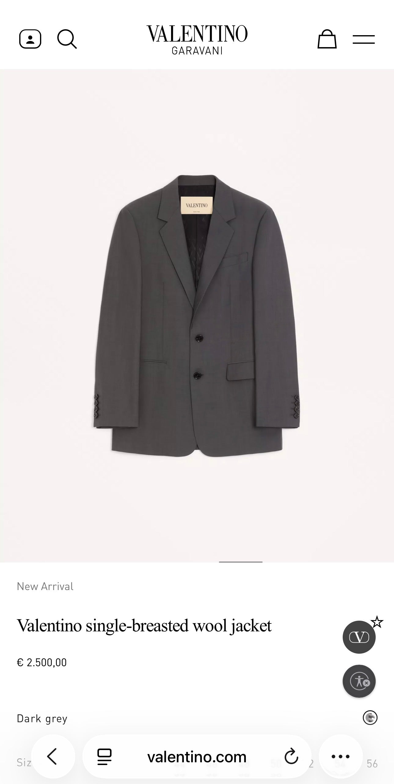 Sacou luxury Valentino în croi actual