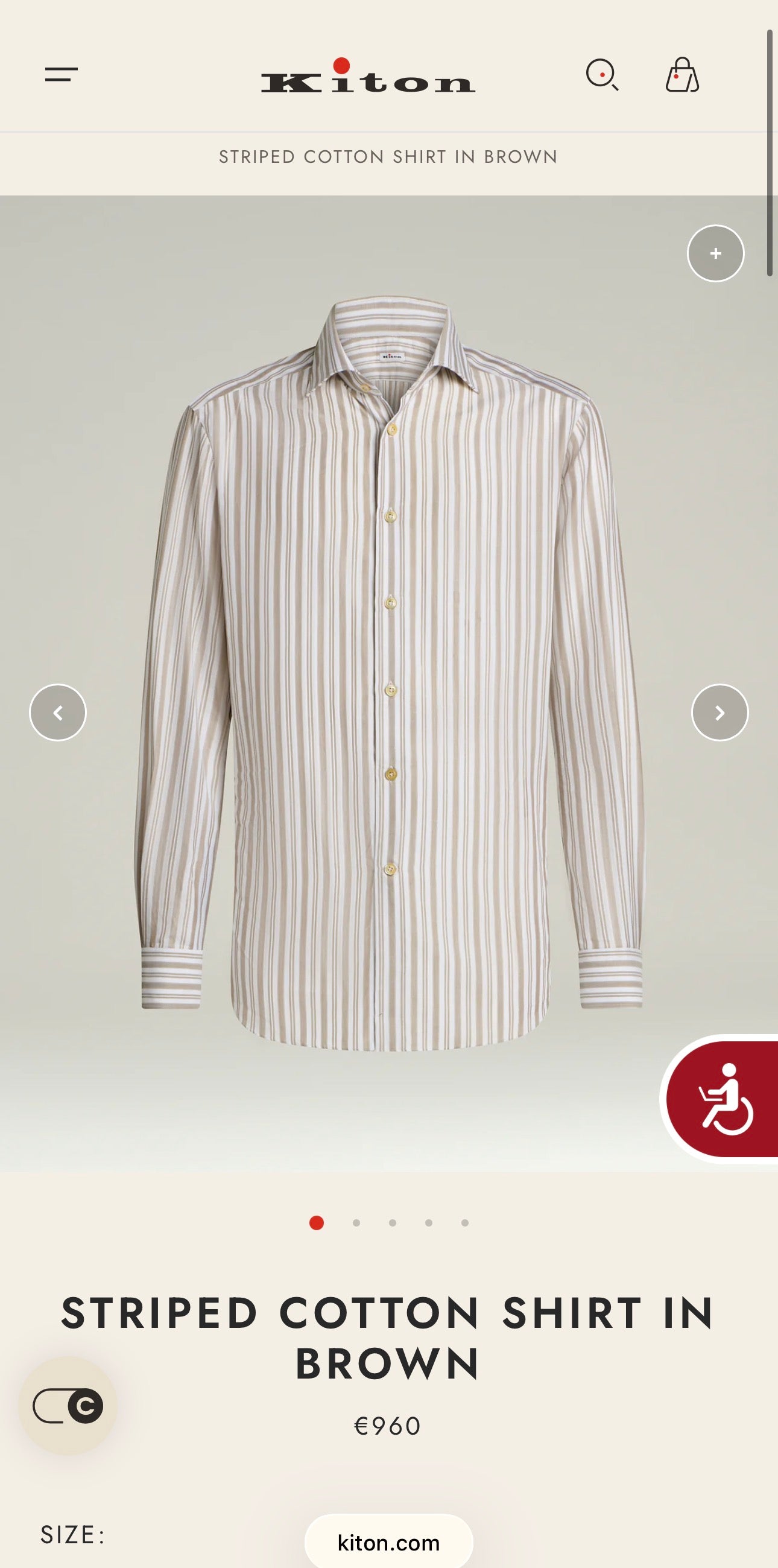 Cămașa ultra luxury Kiton model iconic din poplin excepțional