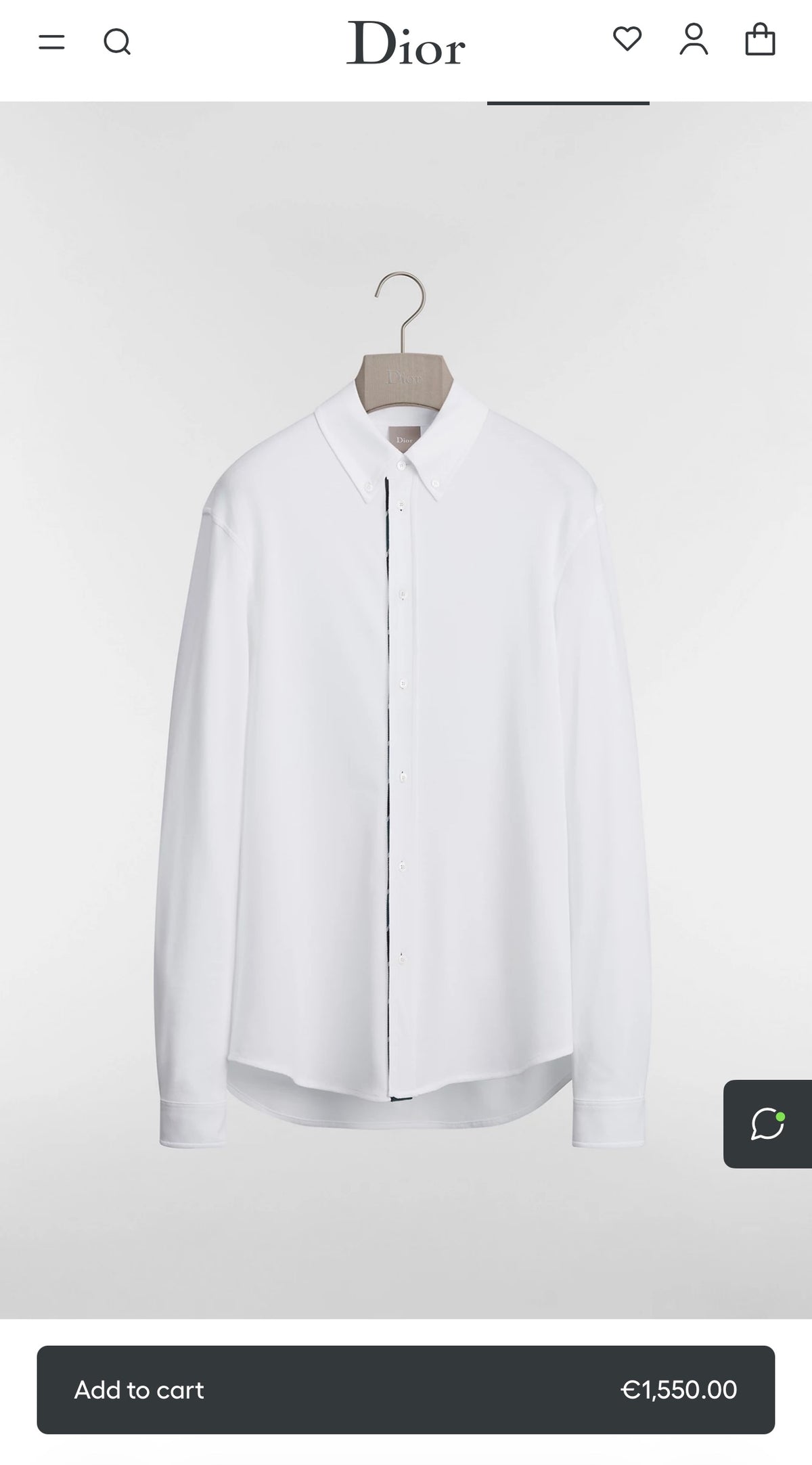 Cămașa Dior de ceremonie cu butoni din bumbac excepțional și plastron plisat