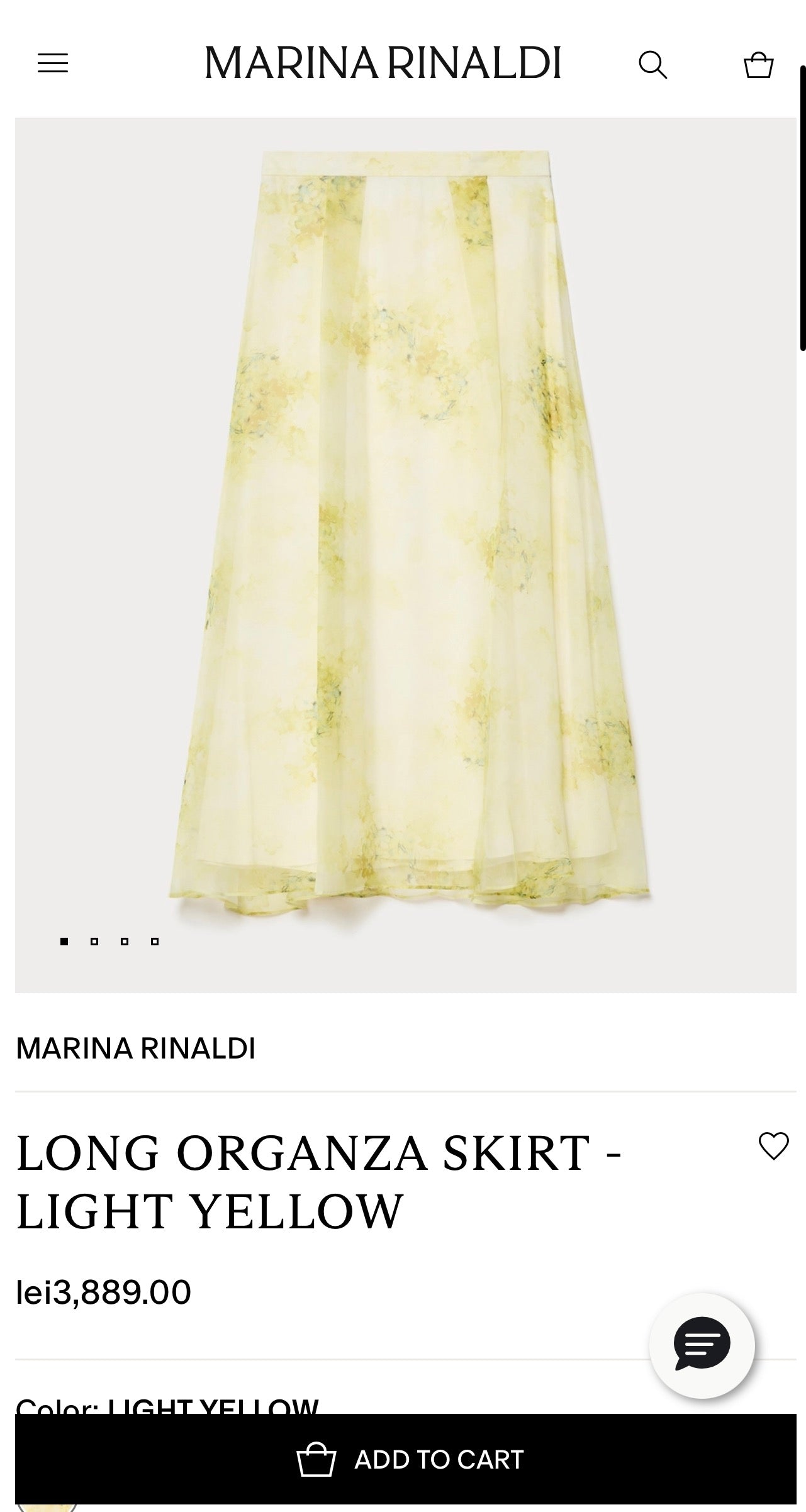Fustă de brand luxury plus size Marina Rinaldi din mătase naturală