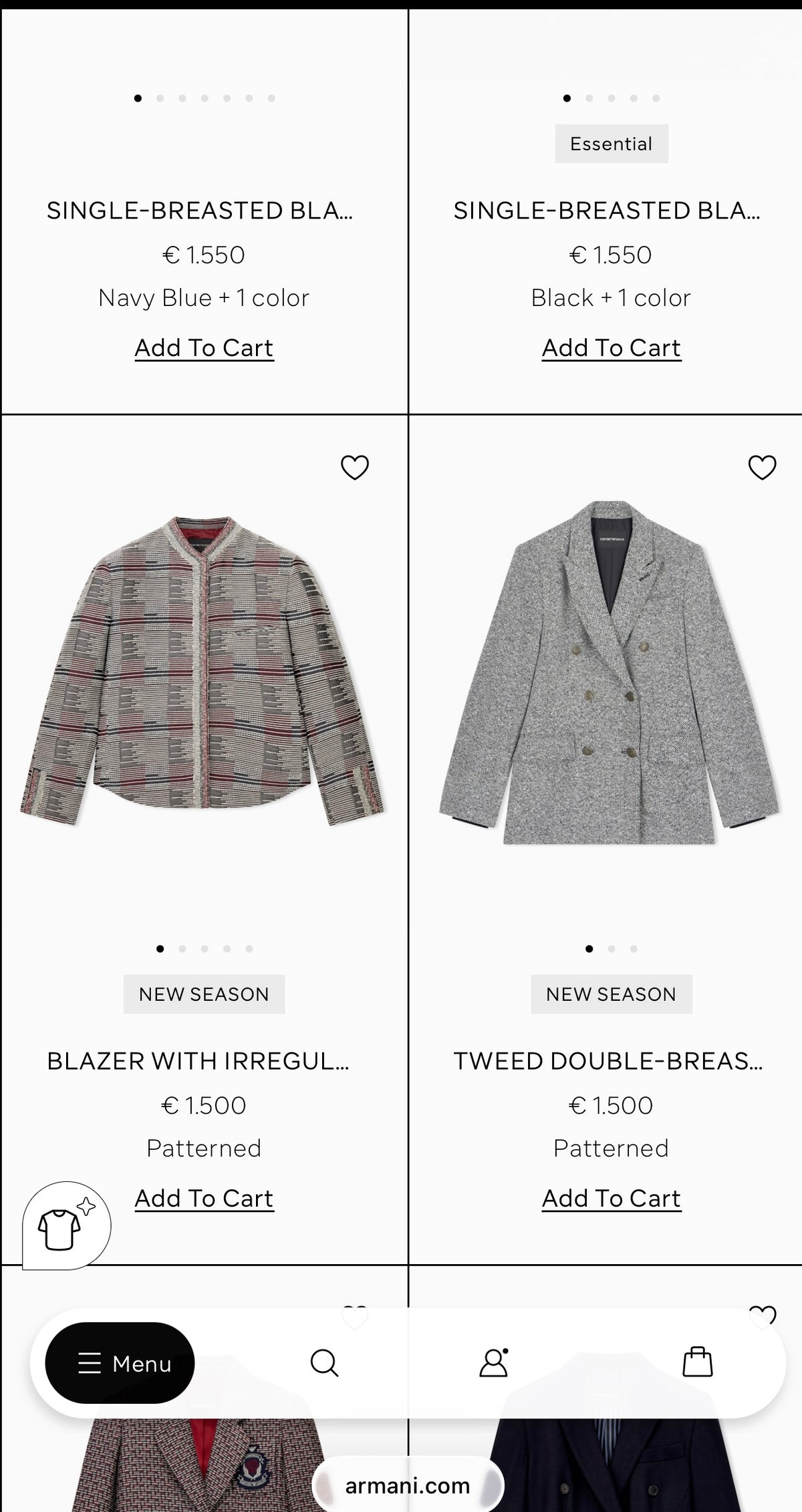 Sacou Armani taupe în croi clasic ușor cambrat din faille foarte ușor satinat