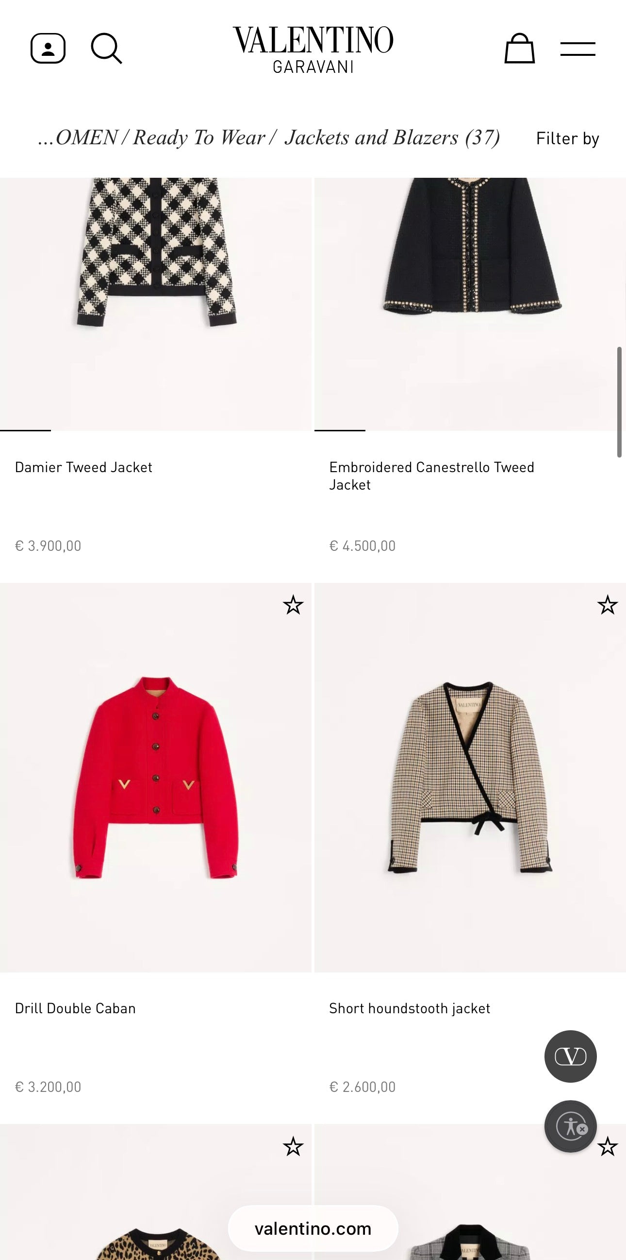 Sacou cambrat Valentino