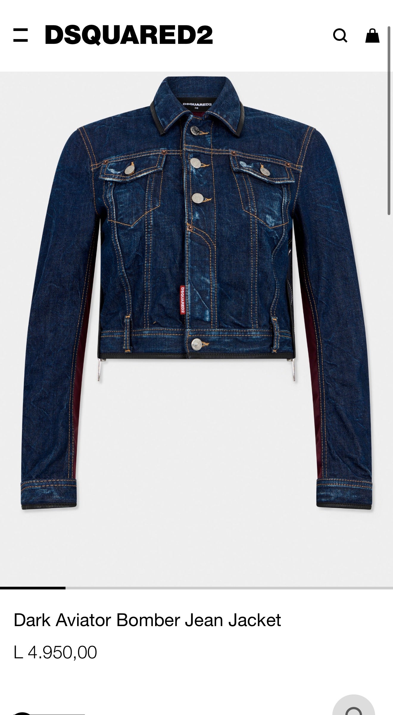 Geaca Dsquared din jeans negru ultra confort modelator