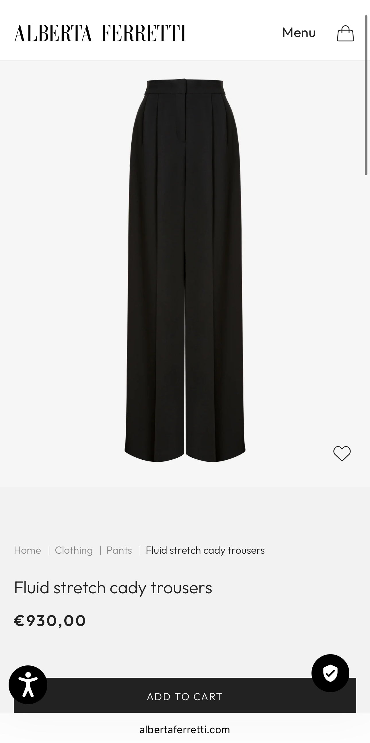 Pantaloni luxury Alberta Feretti de ocazie în croi drept