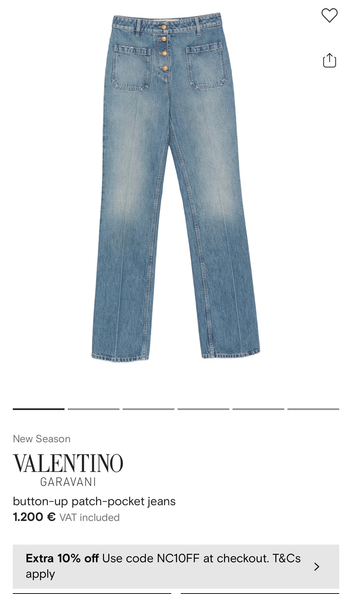 Jeans Valentino vintage classic wash and fit din bumbac plin