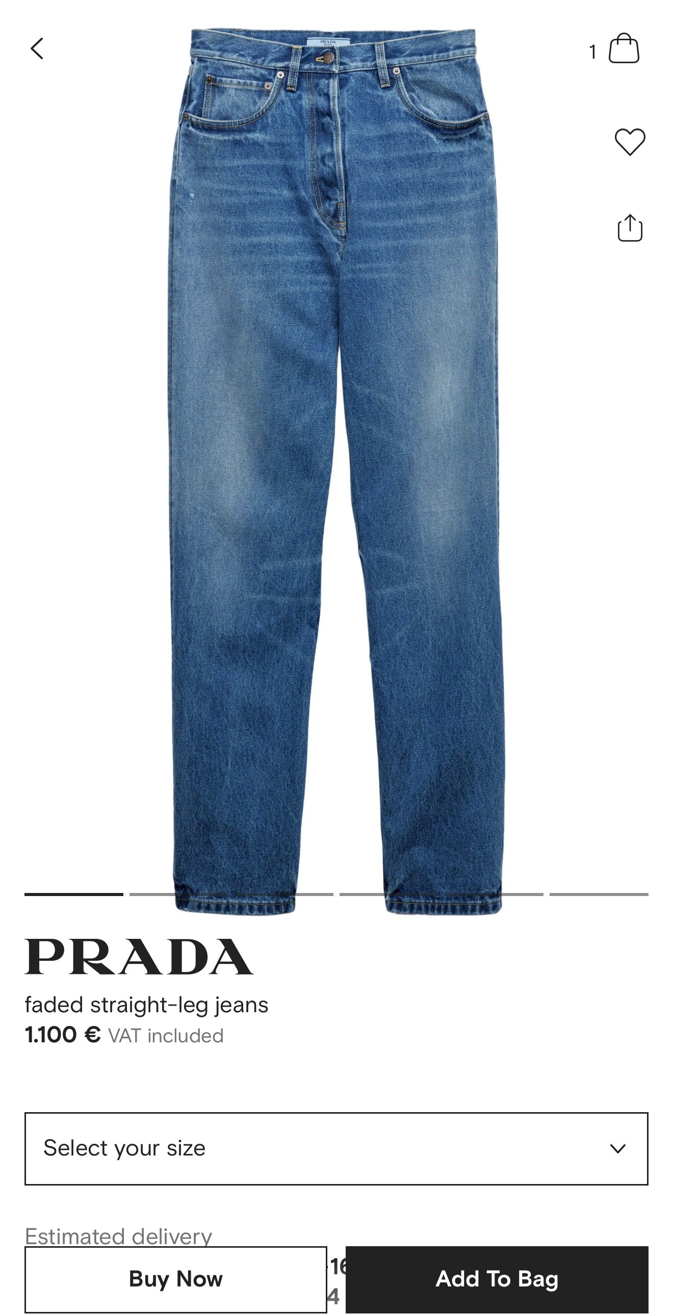 Jeans Prada petite ultra confort modelator classic wash minimalisti