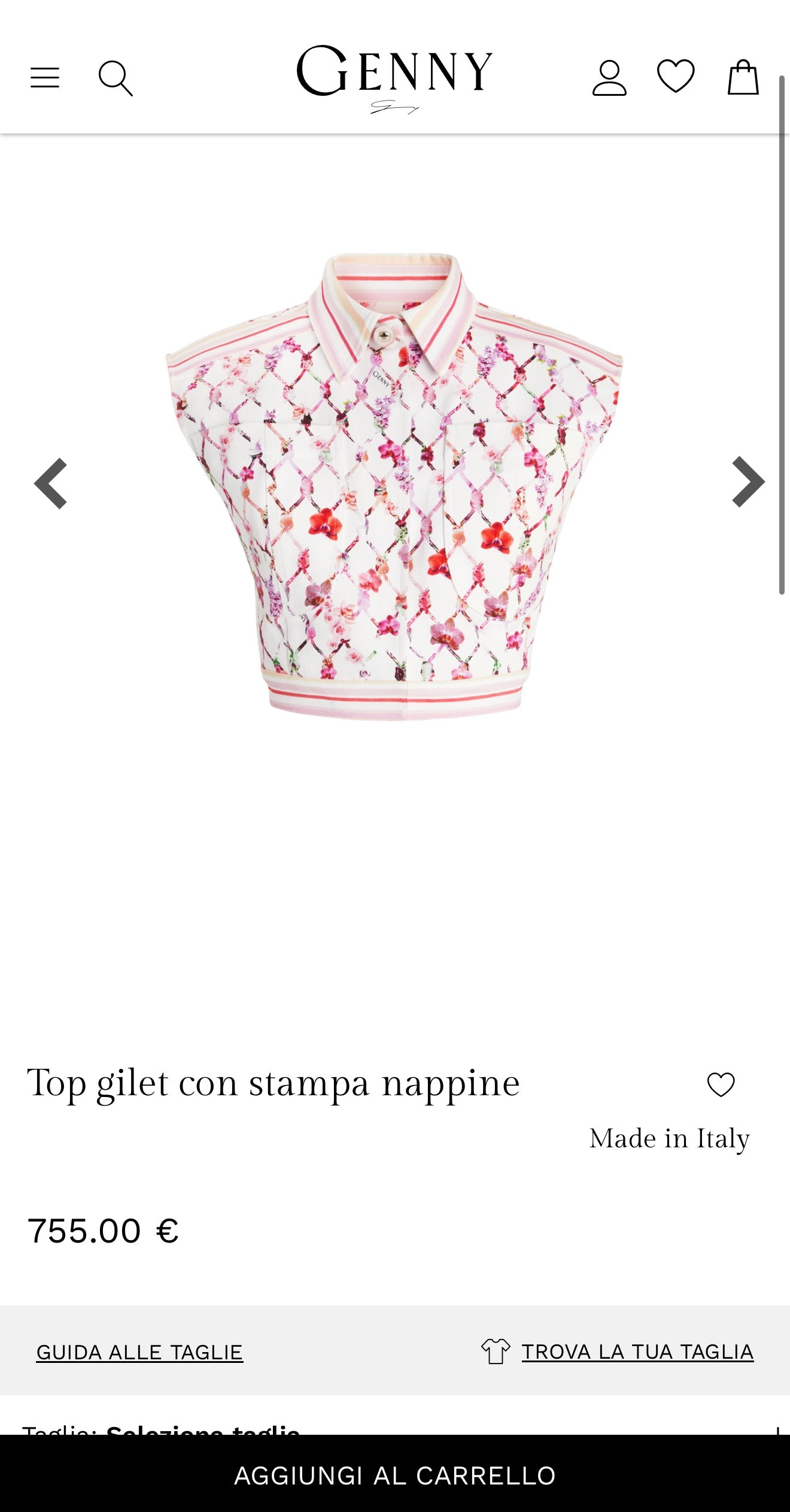 Top de brand ultra luxury Genny din mătase naturală fucsia