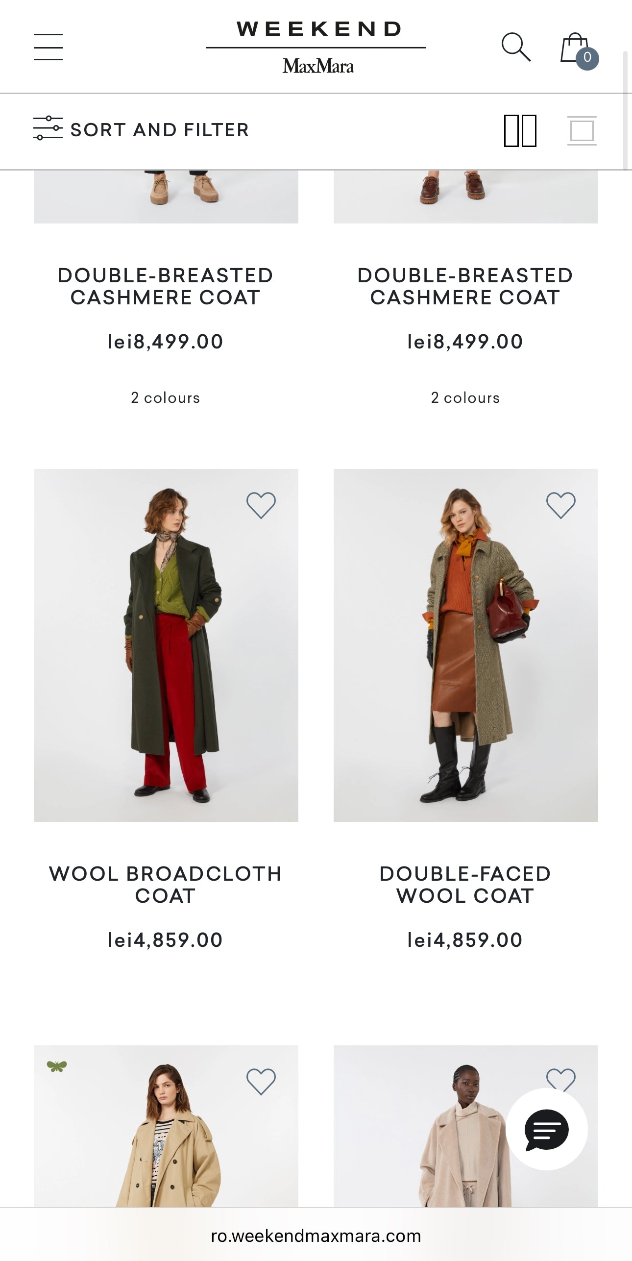 Palton negru Max Mara din stofă de lana extrafina pura certificată