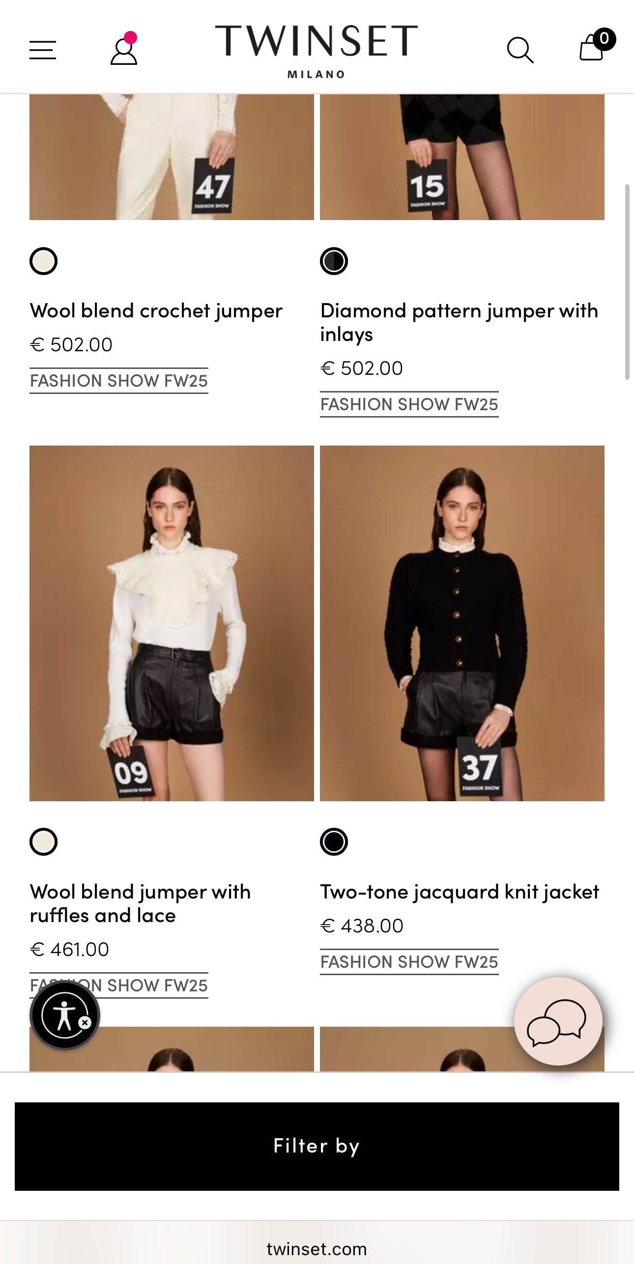 Pulover luxury Twin Set din lana merino extrafina extrafina cu buline