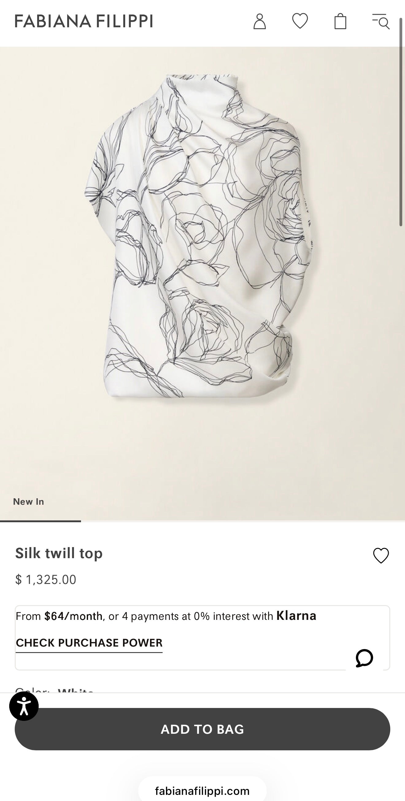 Top ultra luxury Fabiana Filippi din mătase matuala silver gray în croi minimalist