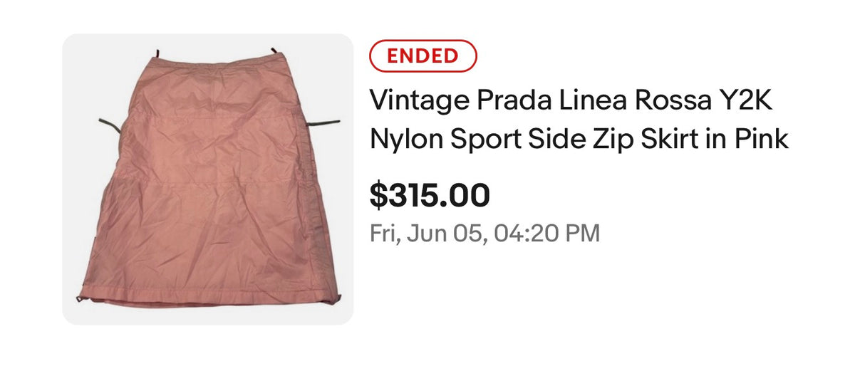 Fustă midi tehnică Prada Sport Linea Rossa, early 2000s Y2K