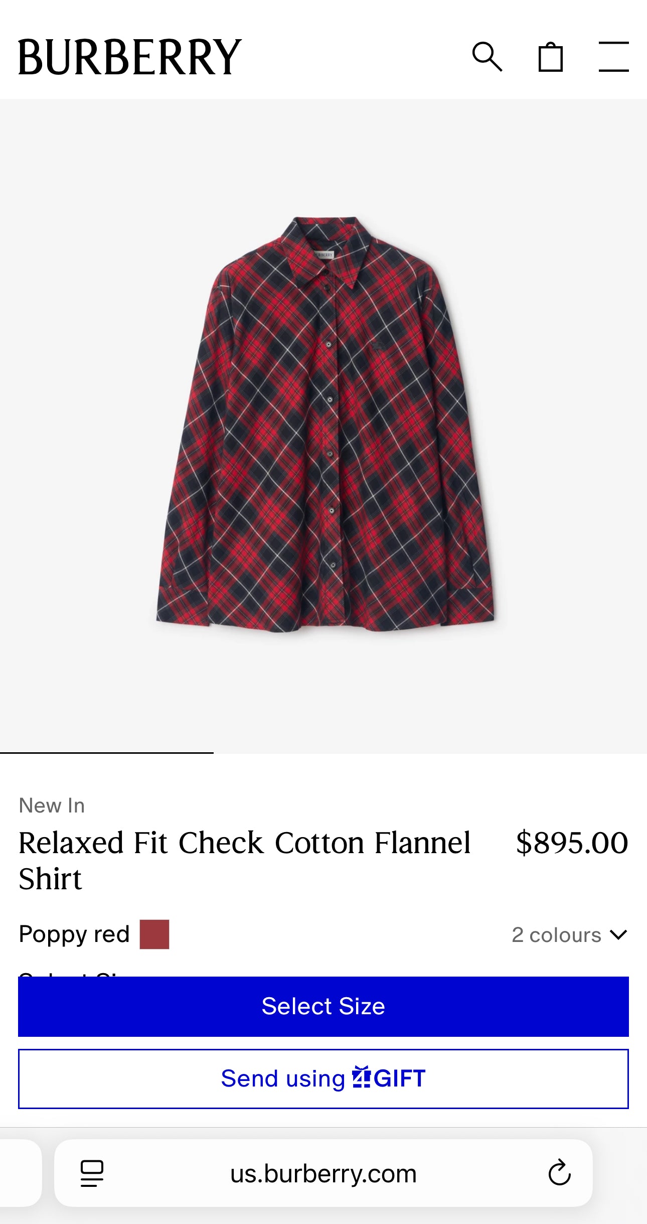 Cămașa Burberry din flanel de bumbac