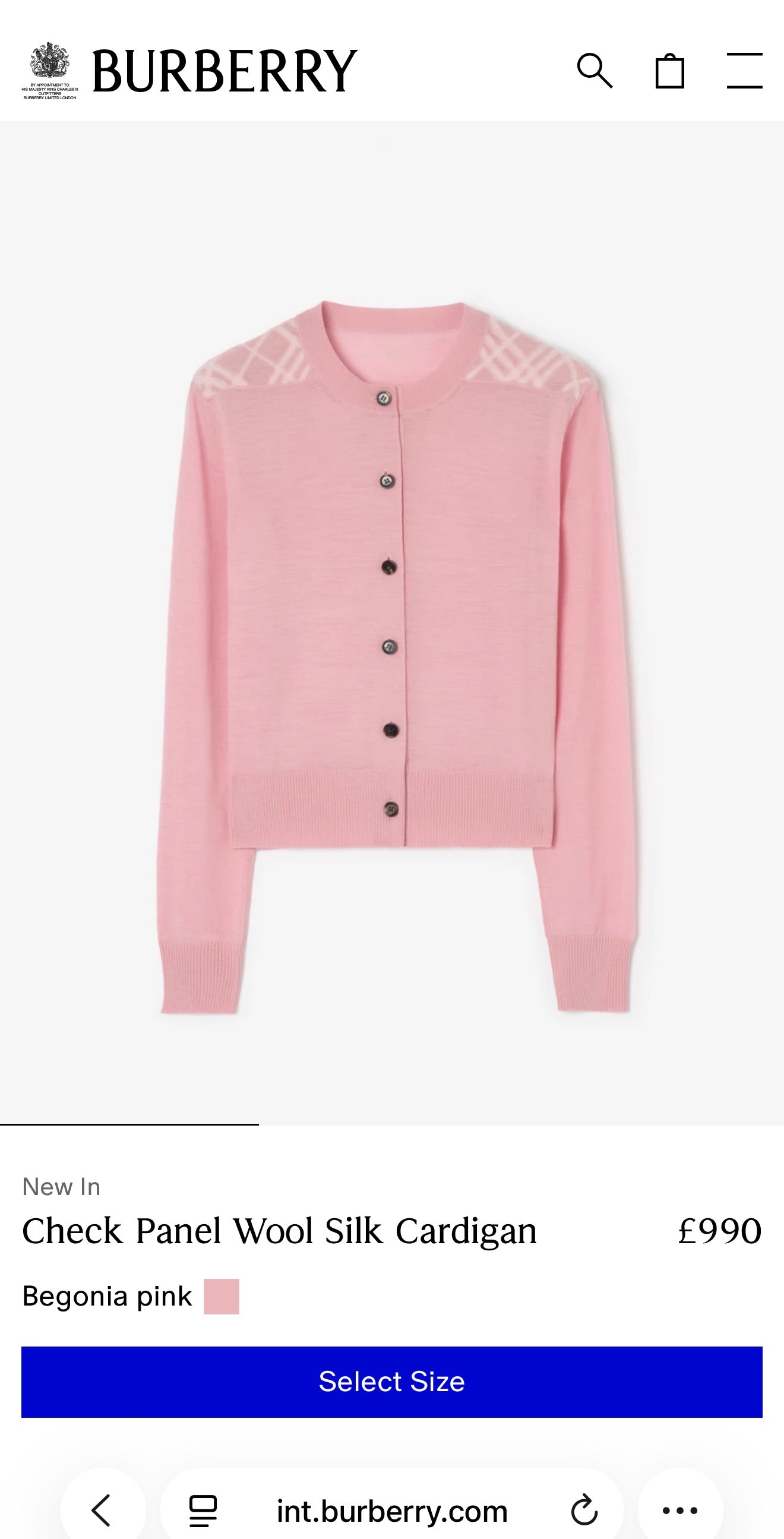 Soft knit Burberry din mătase naturală și bumbac cu printul specific brandului