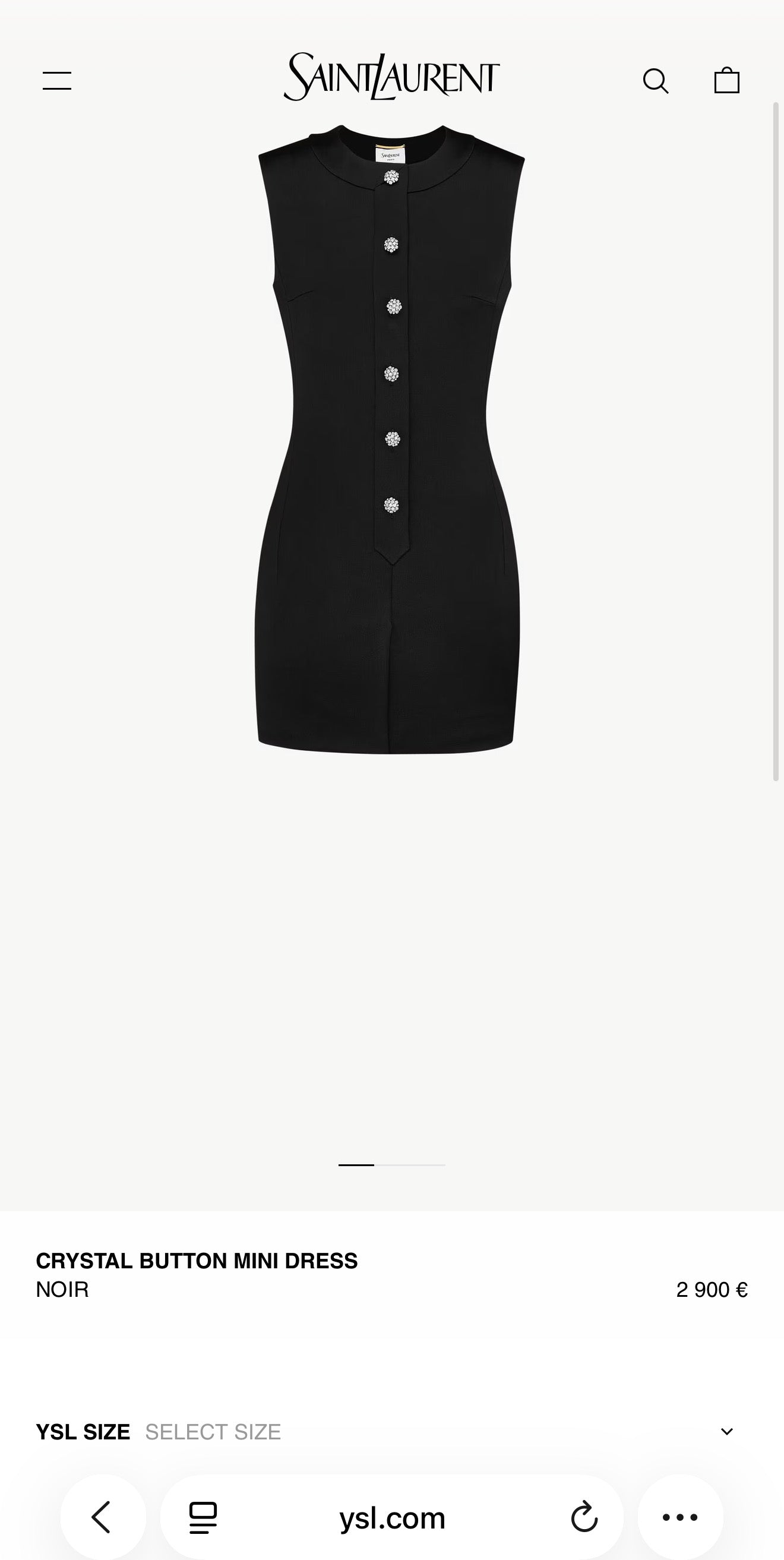 Rochie vintage Yves Saint Laurent din pânză structurată de in cu nasturi metalici aurii