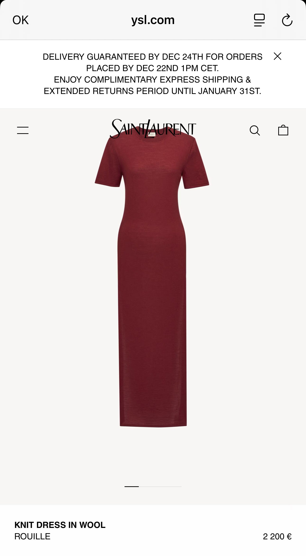 Sheath dress Old vintage YSL de colecție day to night din lana extrafina