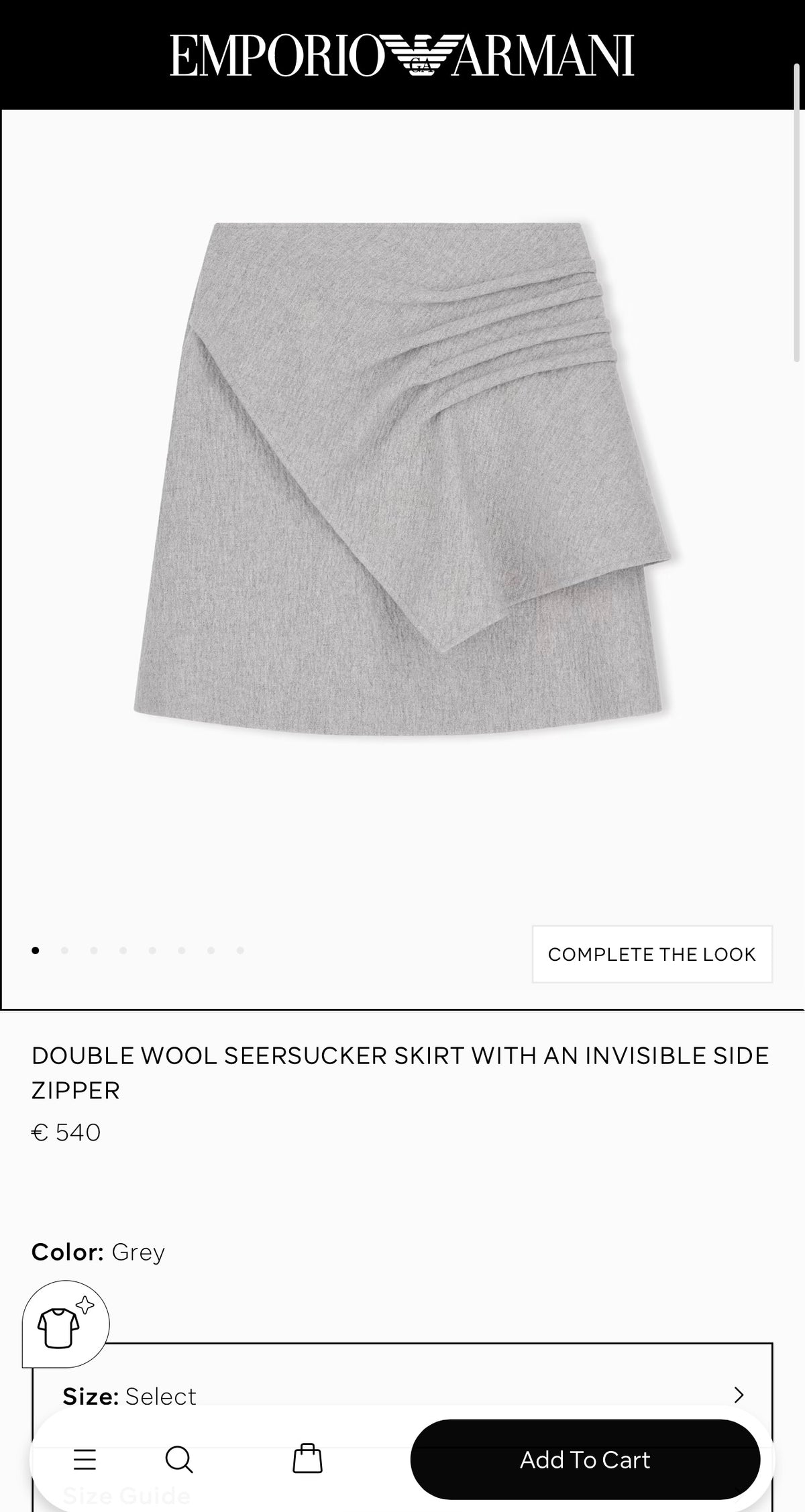 Fustă Emporio Armani din jacquard cu pense și talie ultra înaltă