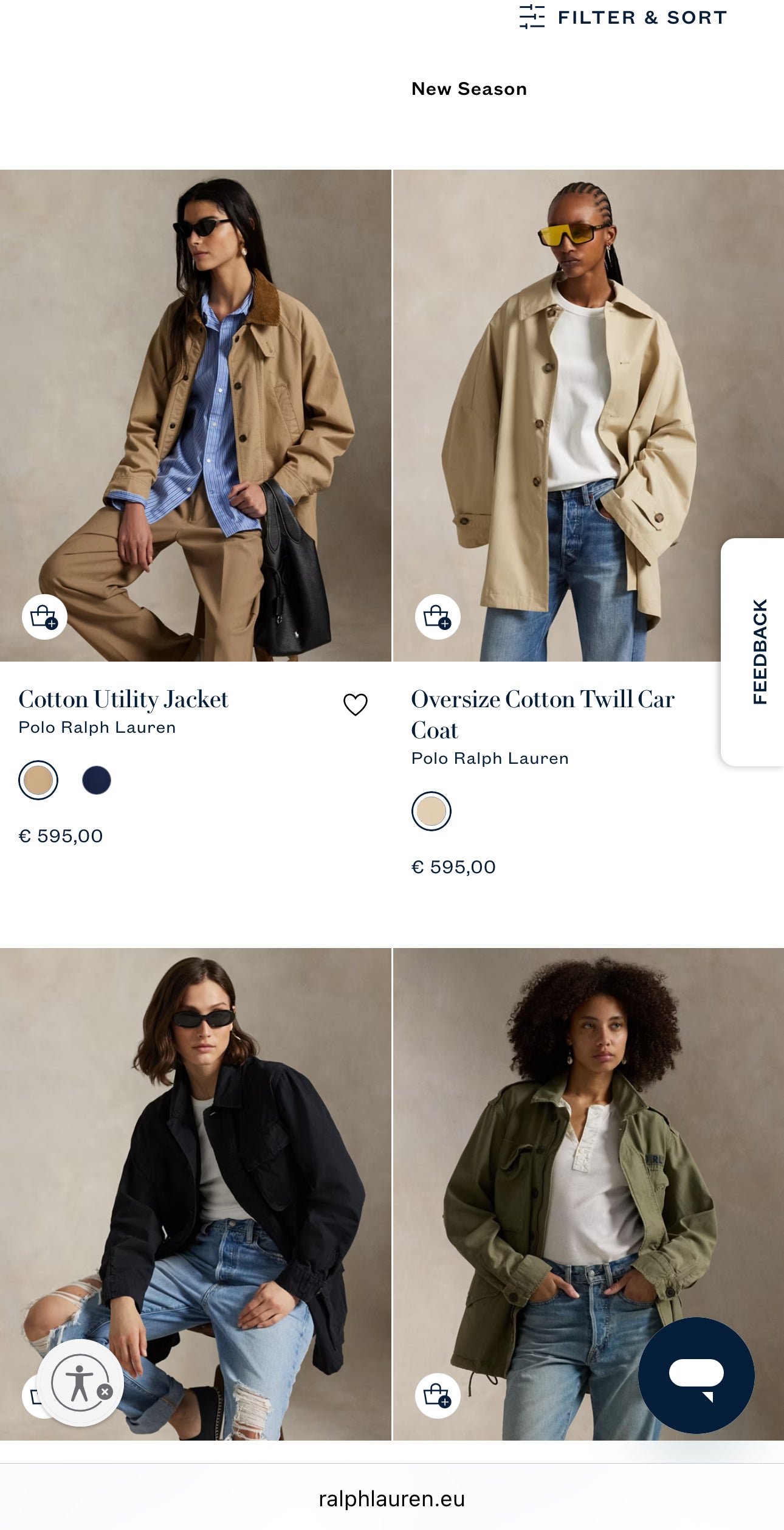 Geacă matlasata Ralph Lauren camel