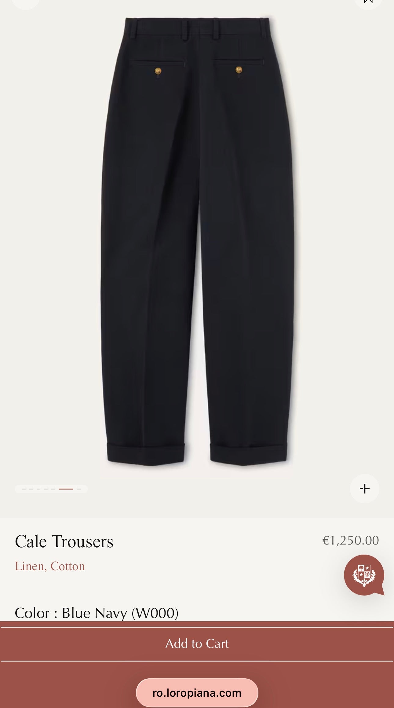 Pantaloni Loro Piana light gray din in și bumbac în croi clasic