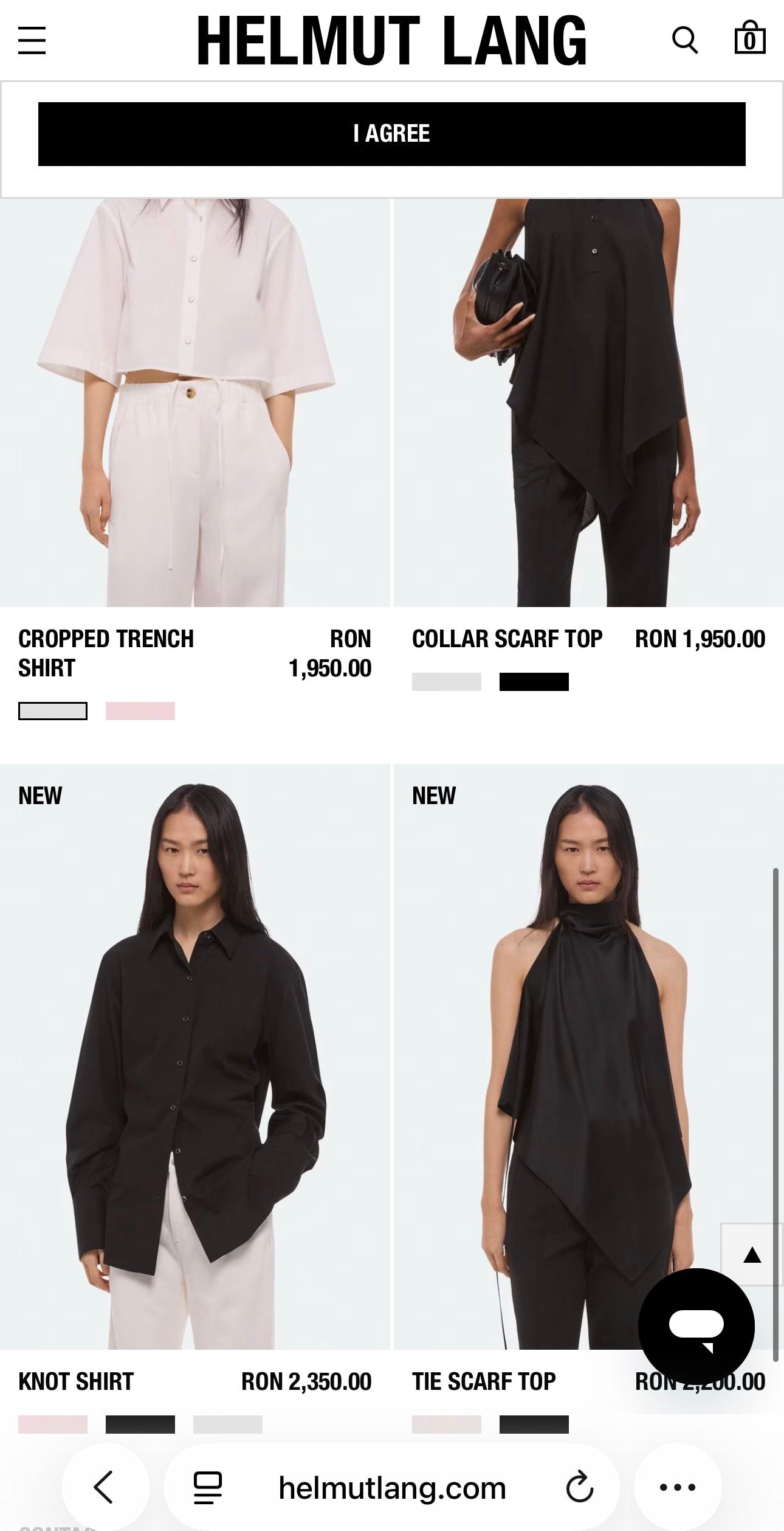 Mesh top Helmut Lang în croi minimalist specific brandului
