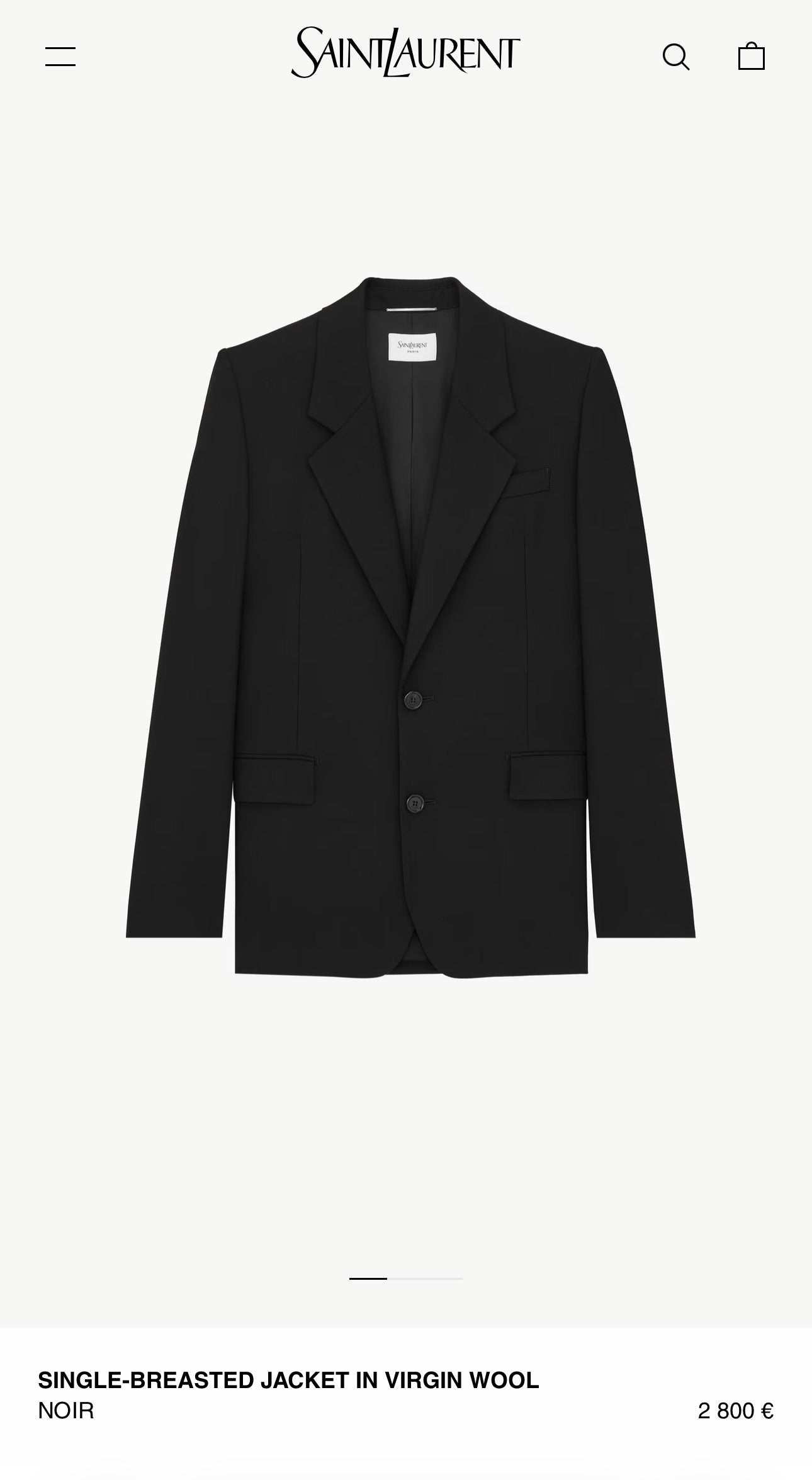 Sacou Yves Saint Laurent cu revere satinate din stofita lightweight all season