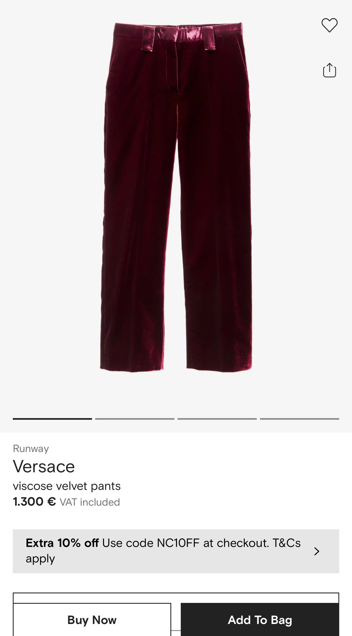 Pantaloni Versace din catifea cu animal print stilizat în croi drept