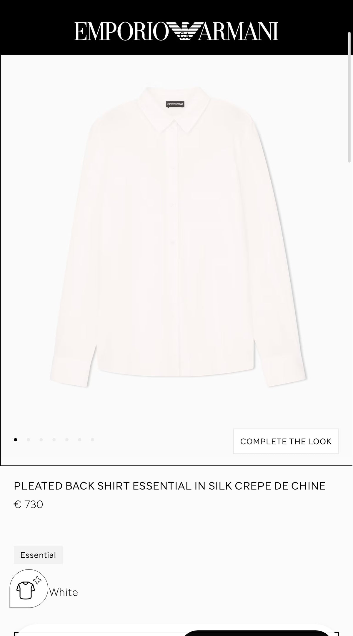 Cămașa Armani din poplin gros excepțional jacquard cu dungi verticale