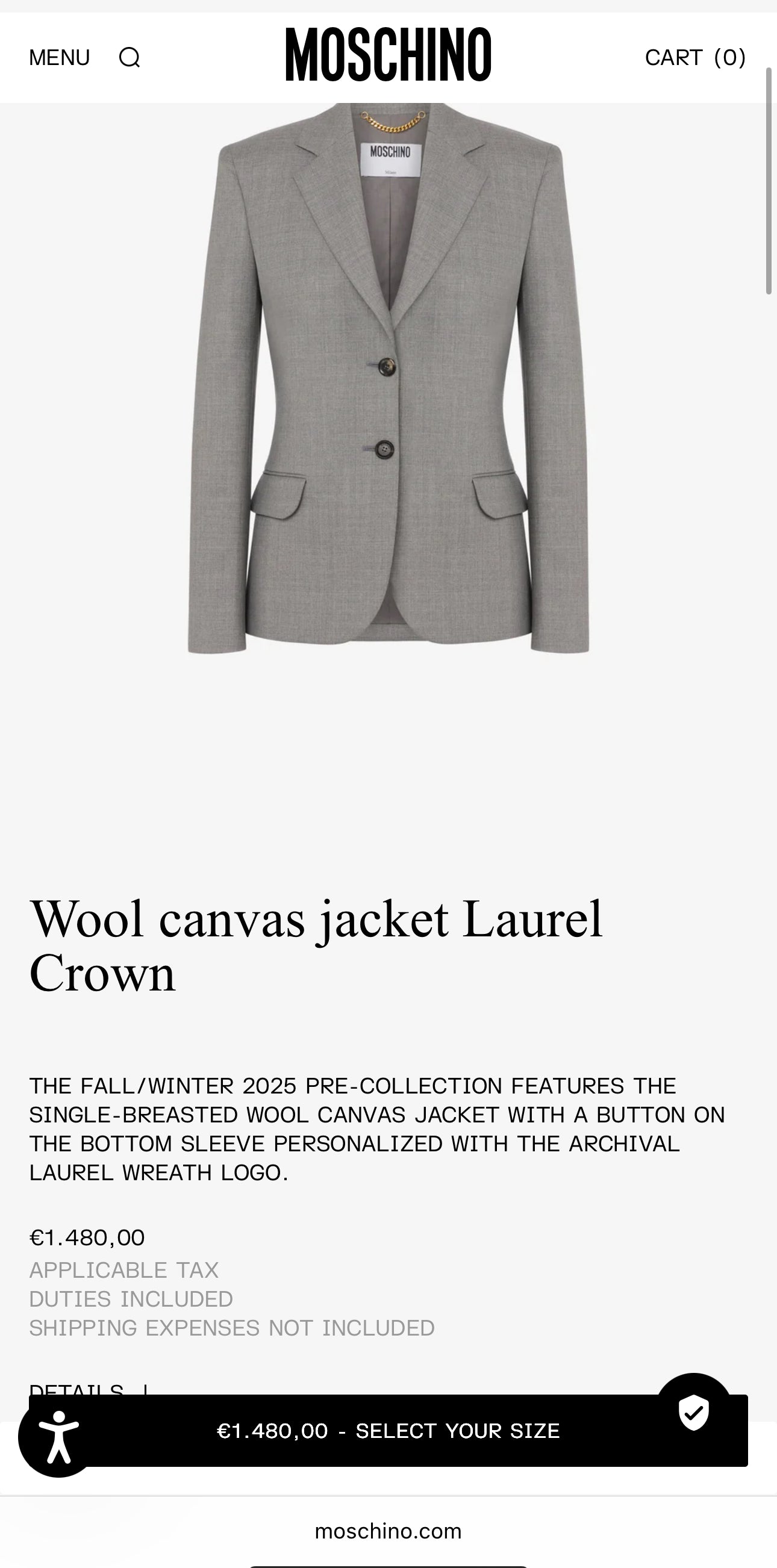 Costum Moschino în croi super actual din lana extrafina cu pantaloni palazzo