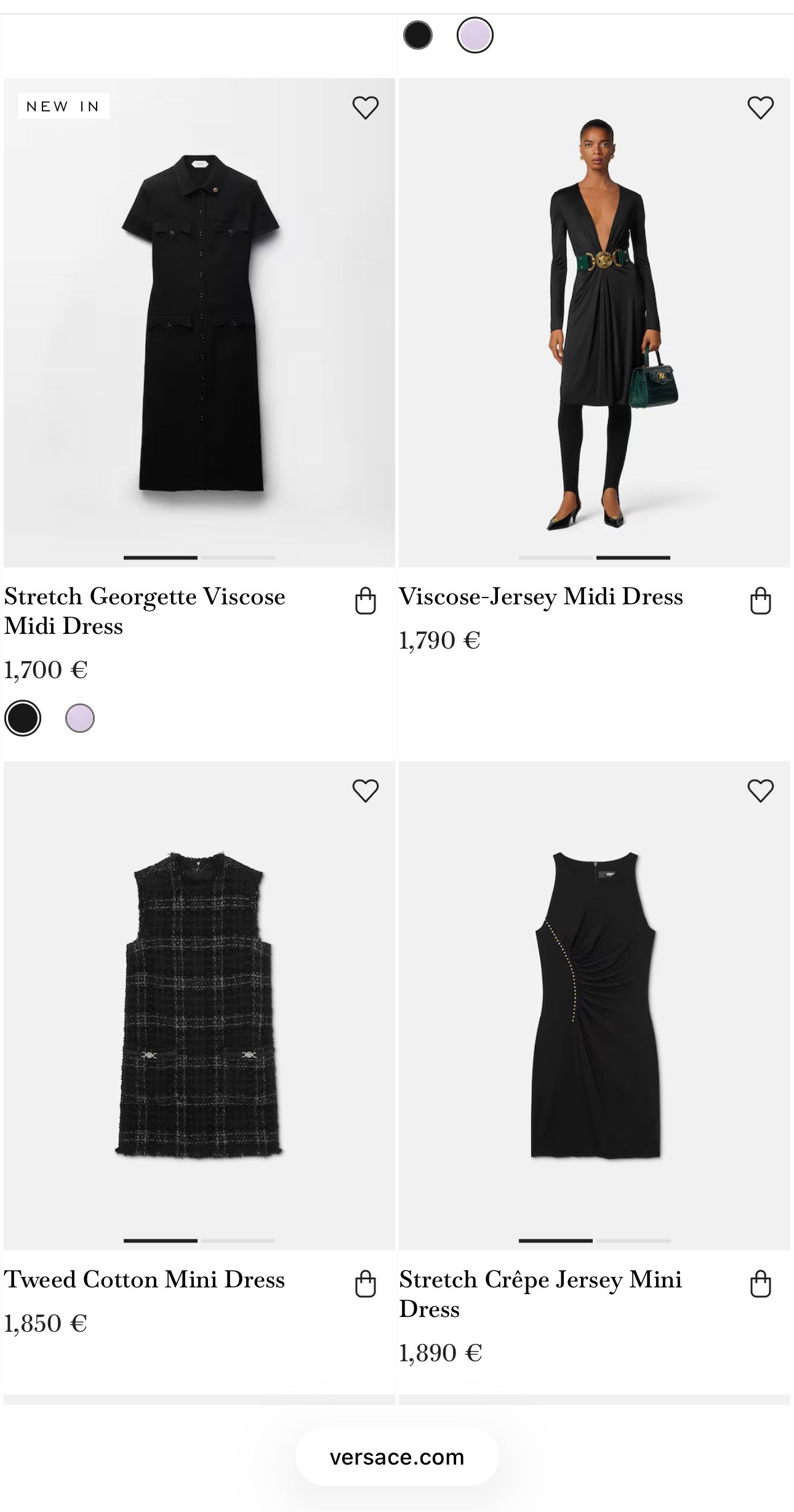 LBD Versace de la business la cocktail cu buzunare și interior din mătase naturală