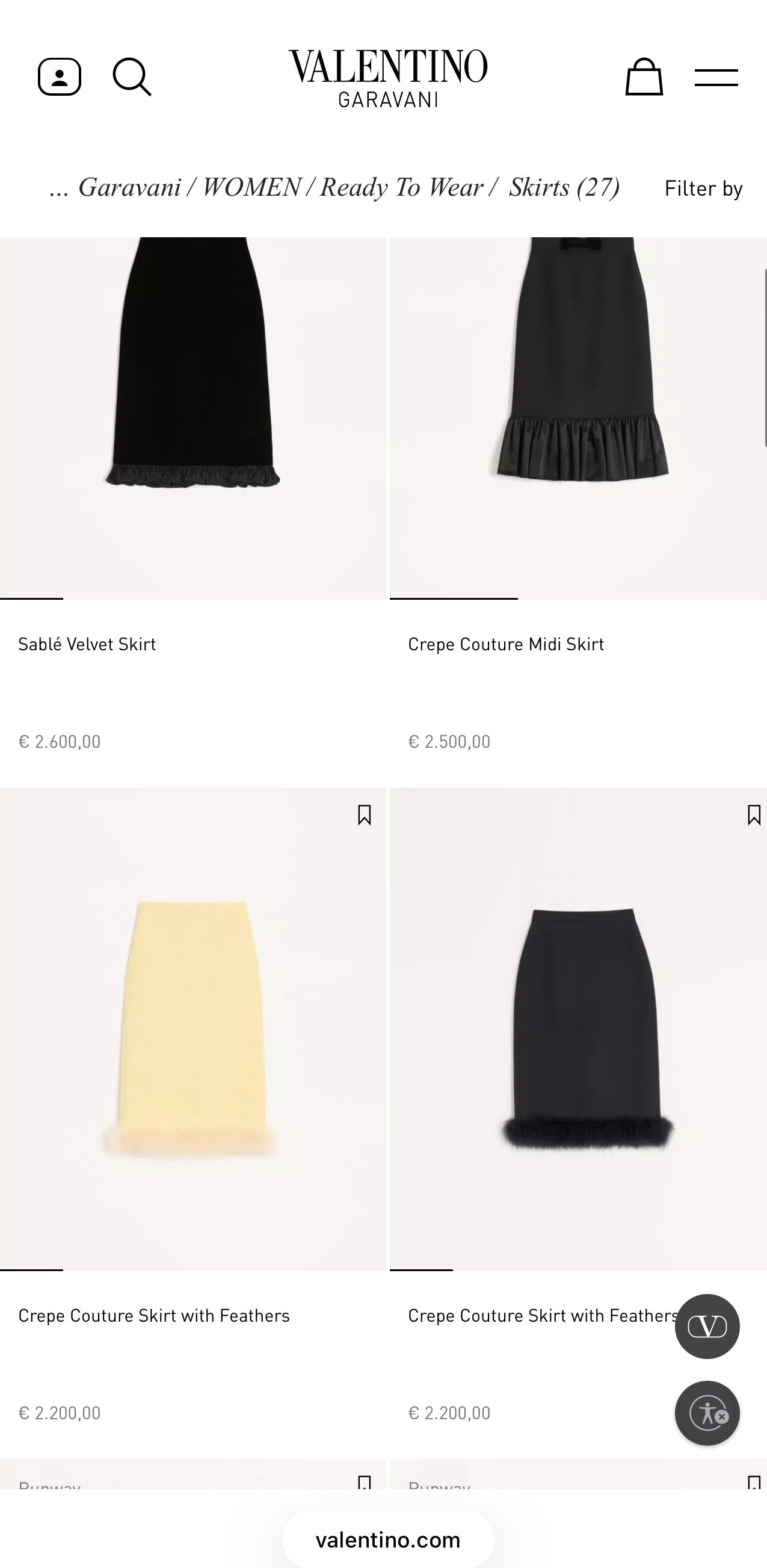 Fustă creion Valentino dim crep cherry red cu talie ultra înaltă