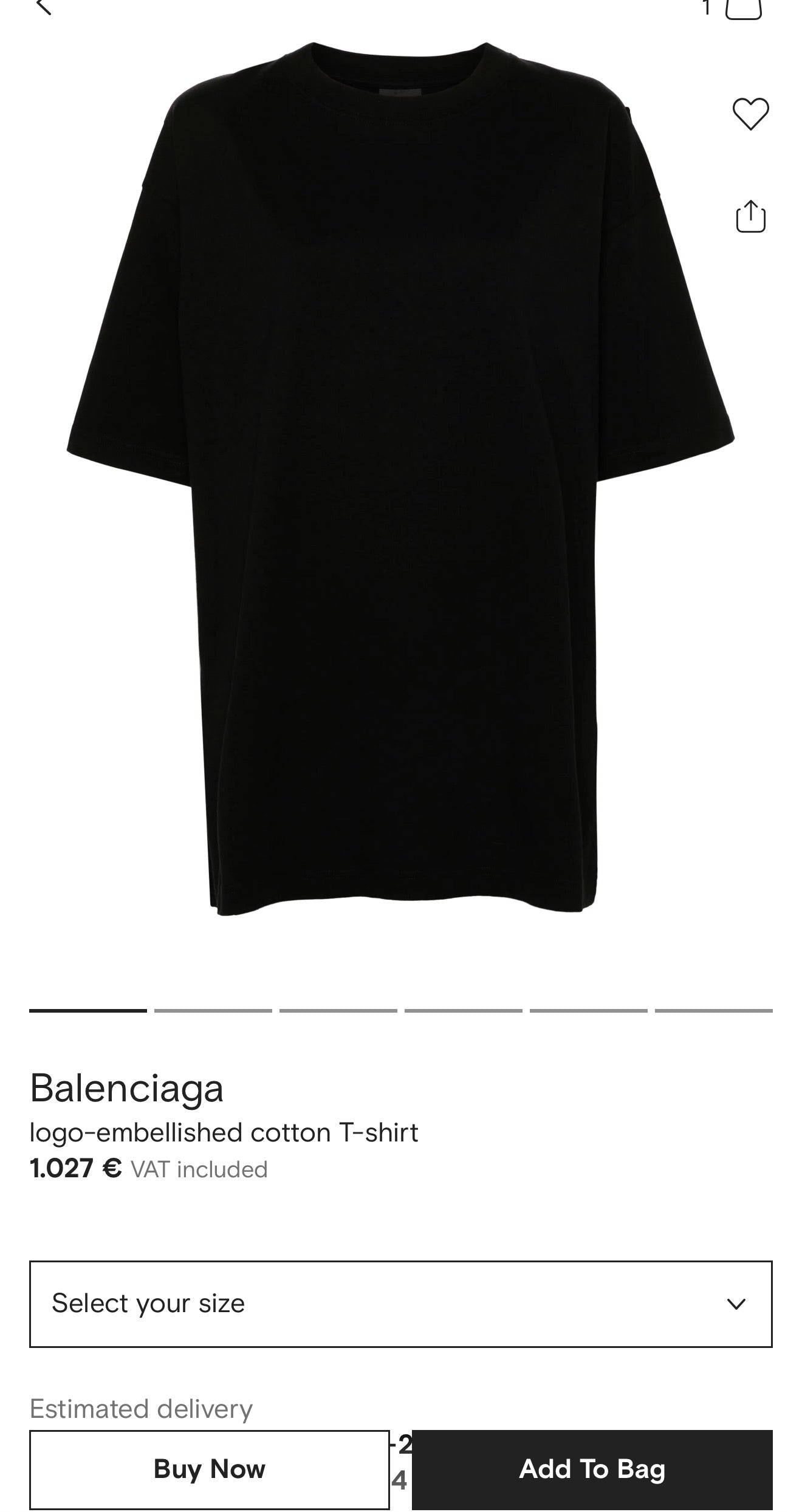 Tricou Balenciaga unisex oversized petrol gray din bumbac excepțional de gramaj mare