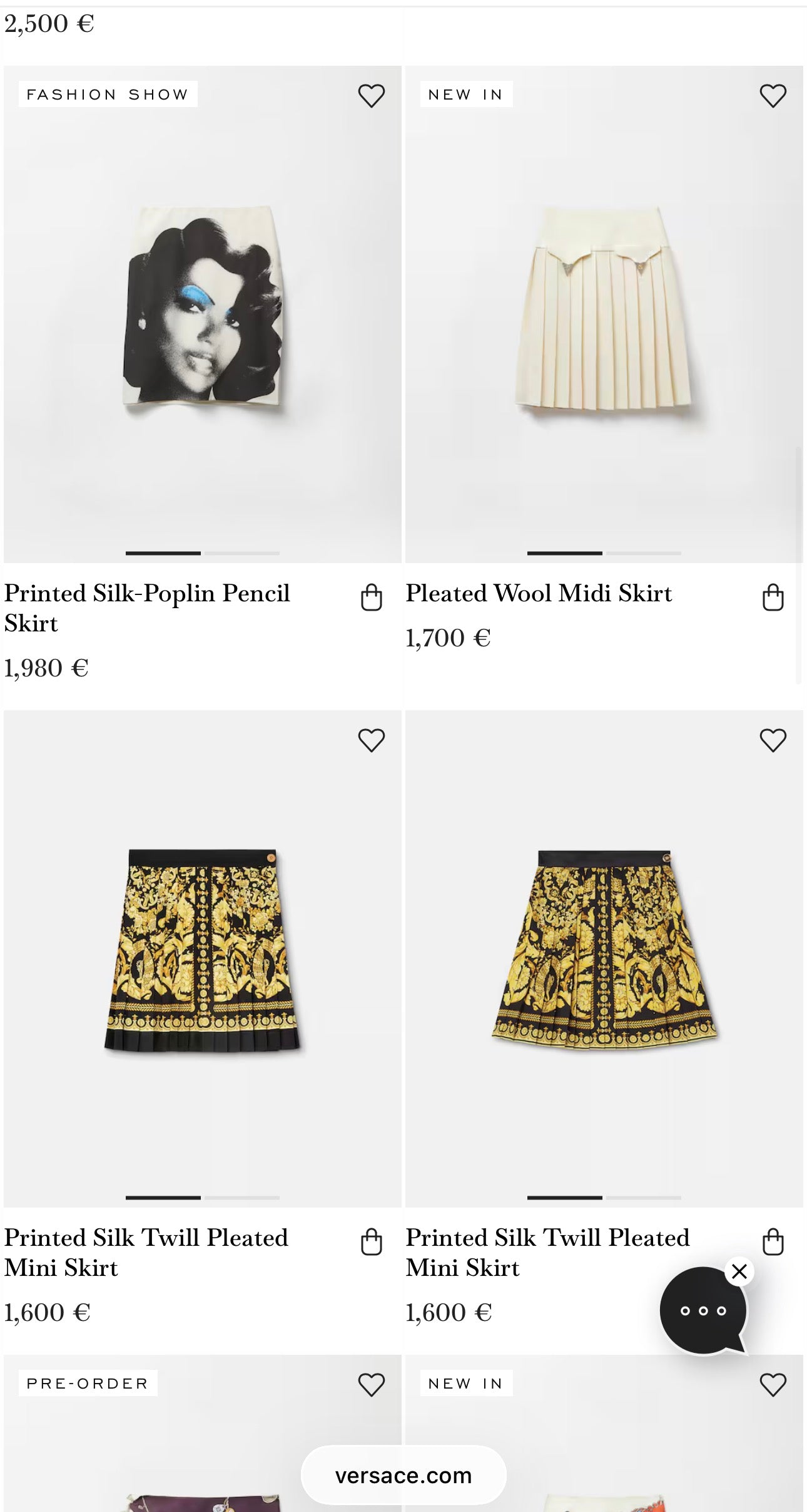 Fustă vintage Versace din mătase naturală cu print superb specific brandului