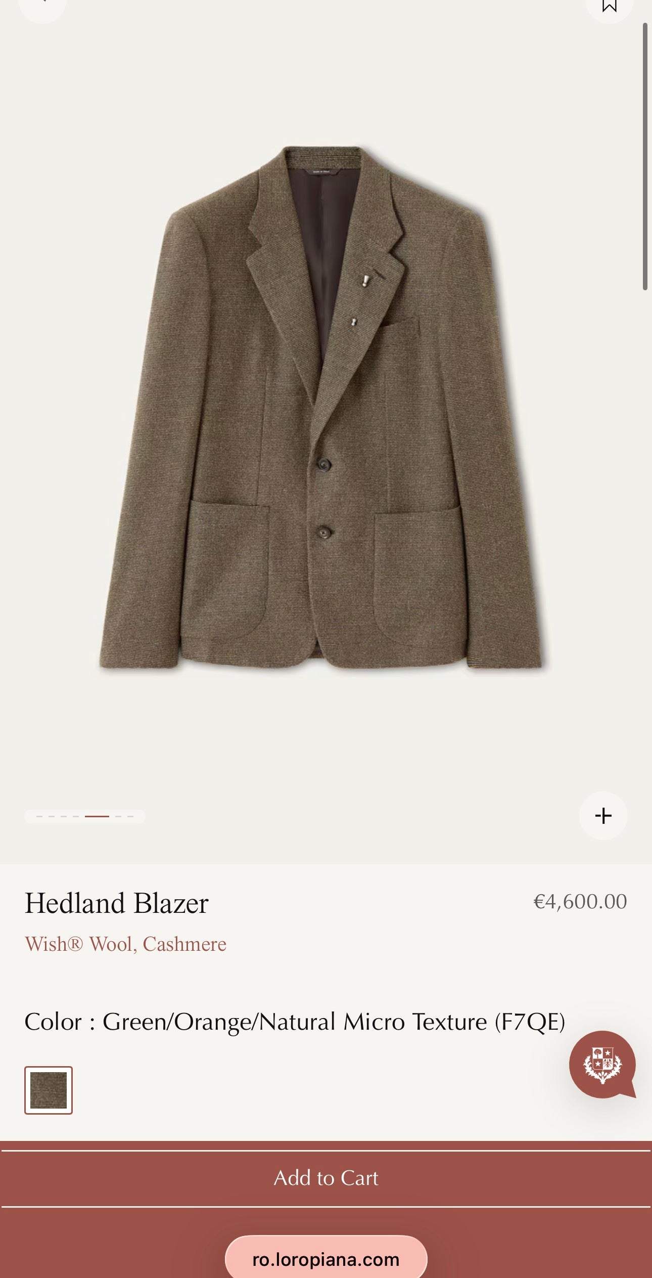 Sacou Loro Piana din stofă 100% cașmir charcoal gray in croi actual