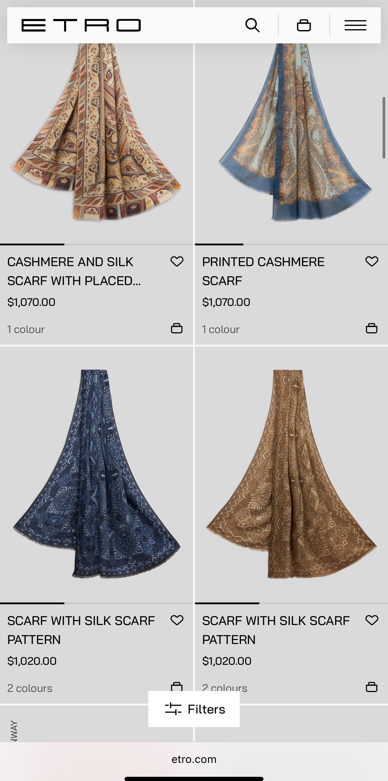 Shawl ultra luxury Etro din lana și mătase naturală cu print paisley specific