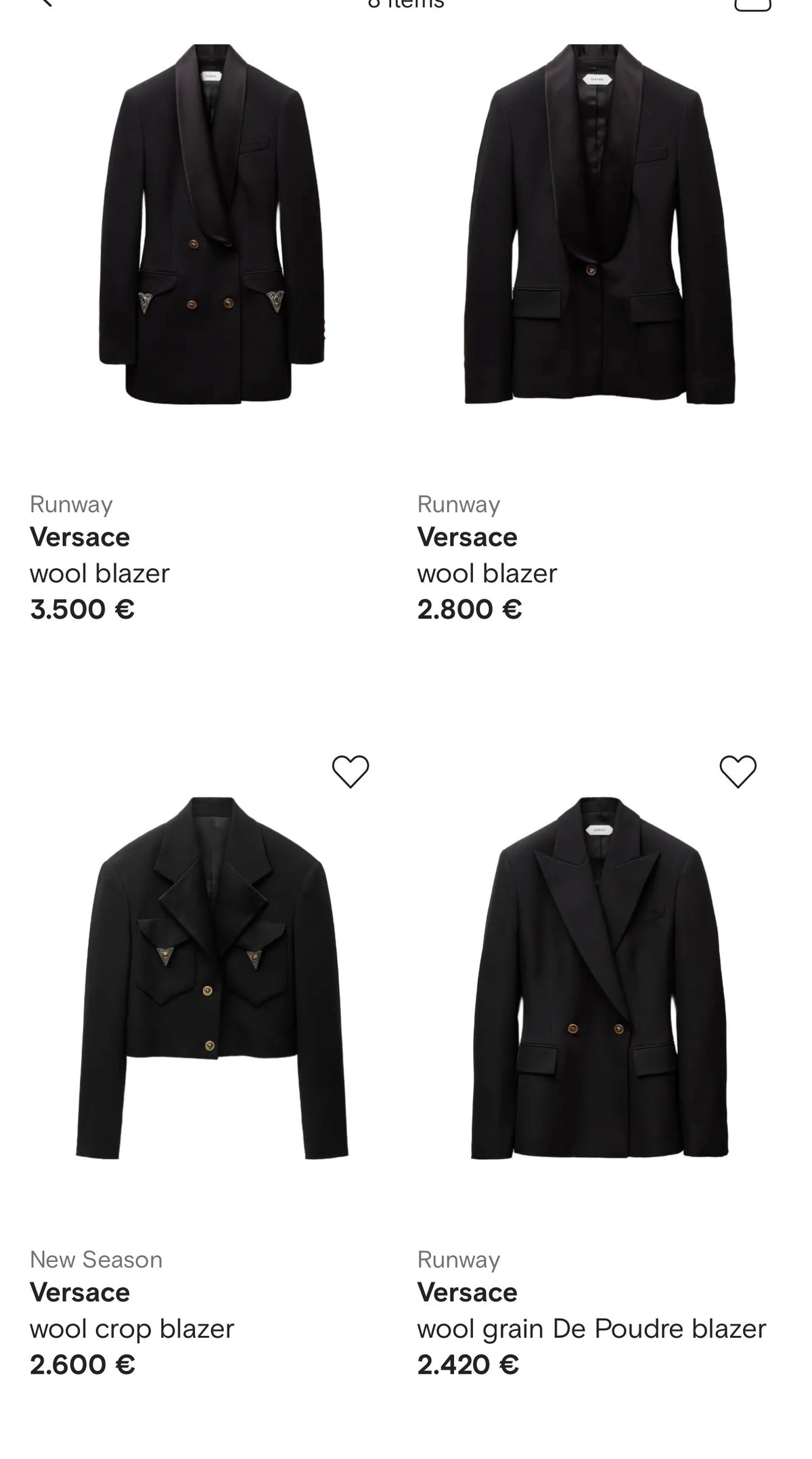 Sacou negru Versace din lana excepțională în croi actual