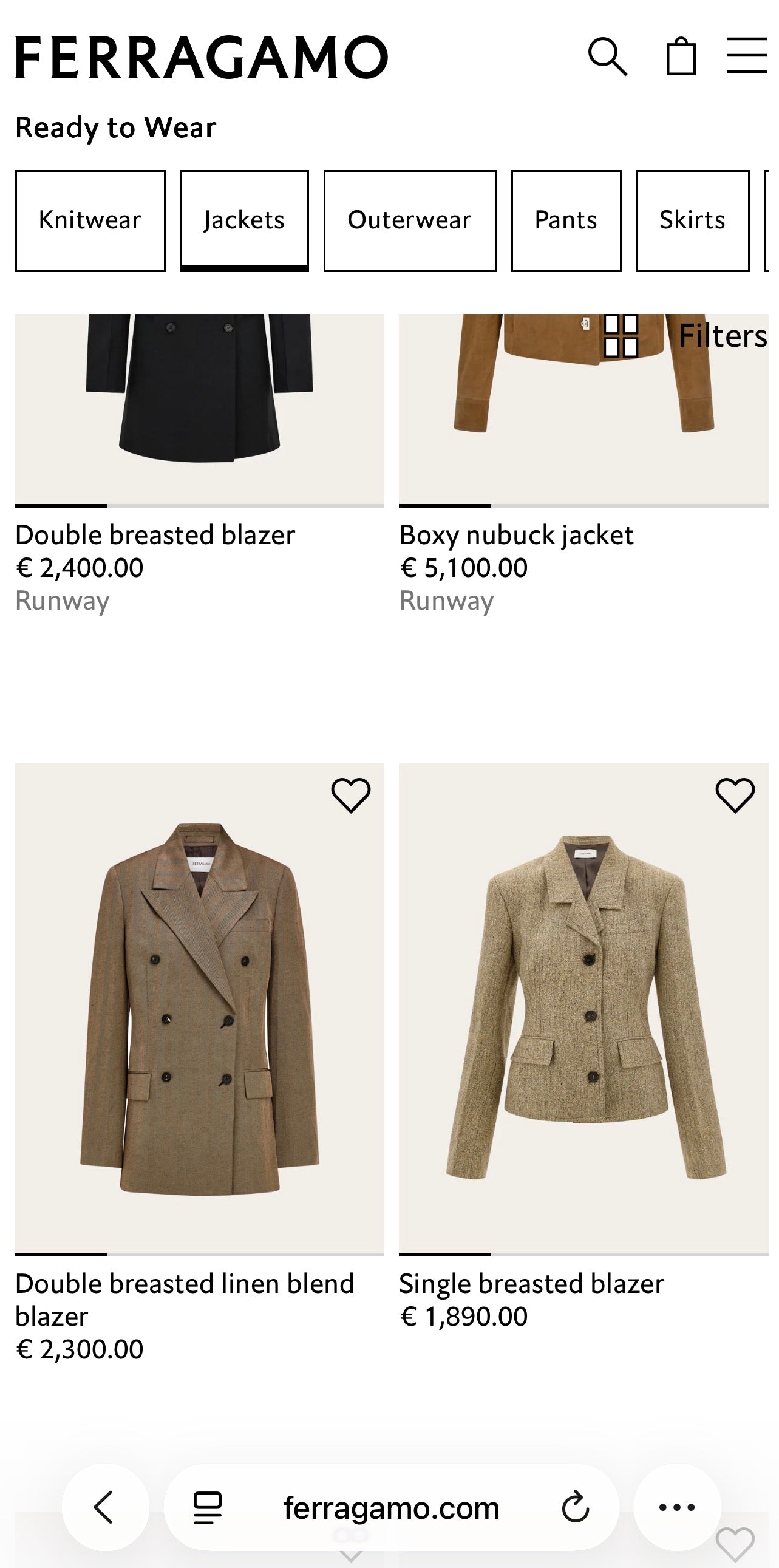 Deux piece uktra luxury Ferragamo din boucle de lana excepțional