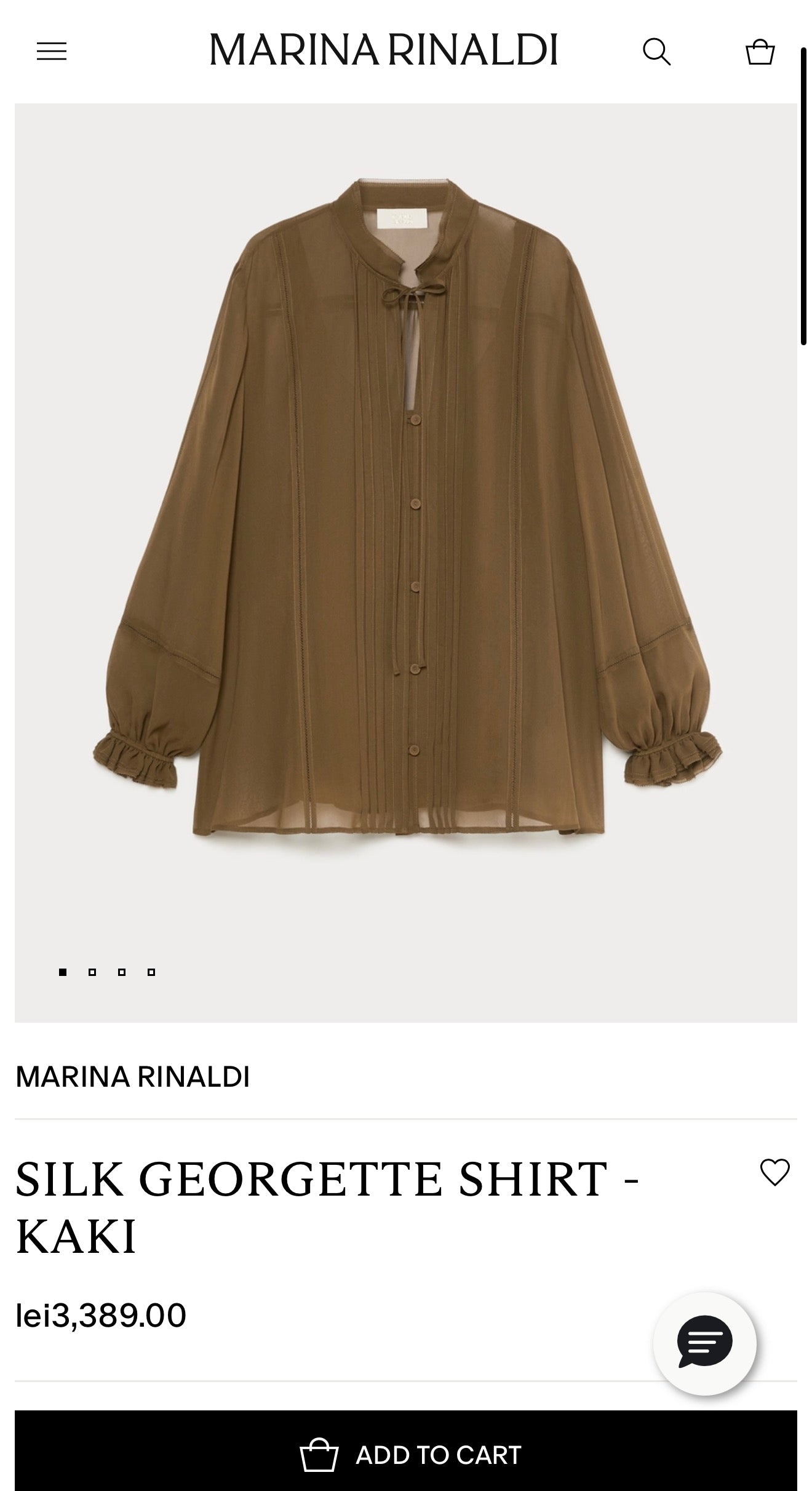 Top luxury de brand plus size Marina Rinaldi din mătase naturală texturată