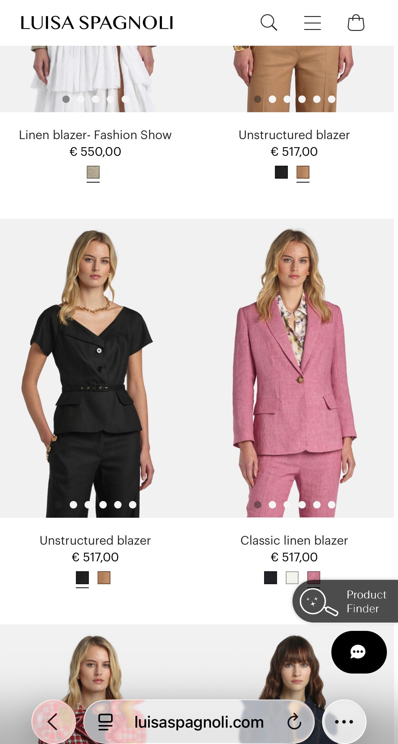 Sacou luxury Luisa Spagnoli din panzica fină cu paspoal în croi atemporal