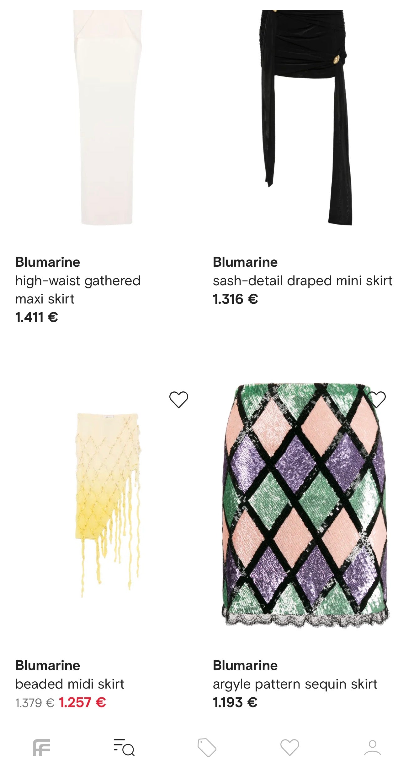 Fustă luxury Blumarine din mătase matuala în print superb