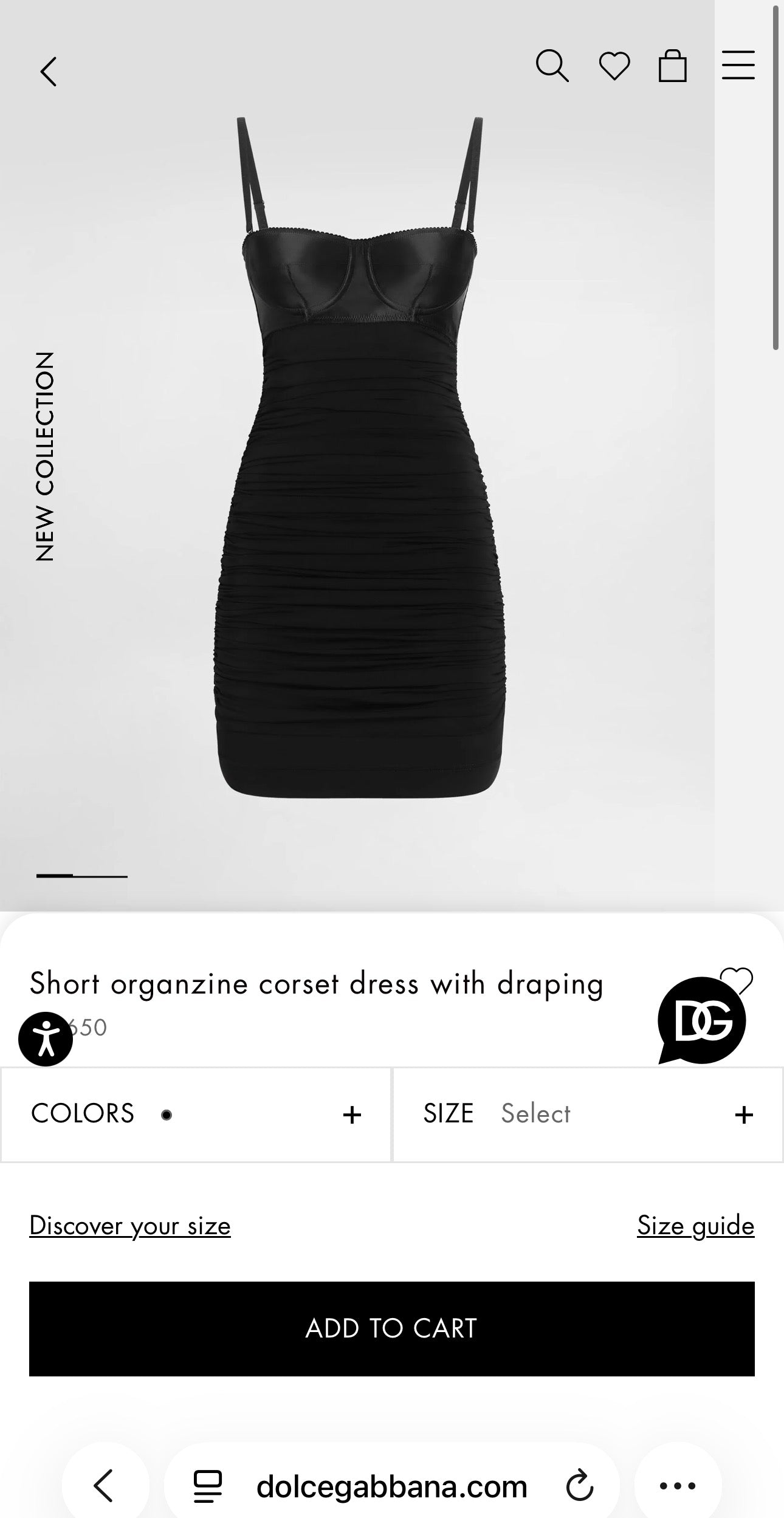 Rochie Dolce&Gabbana neagră ultra modelatoare în croi specific brandului