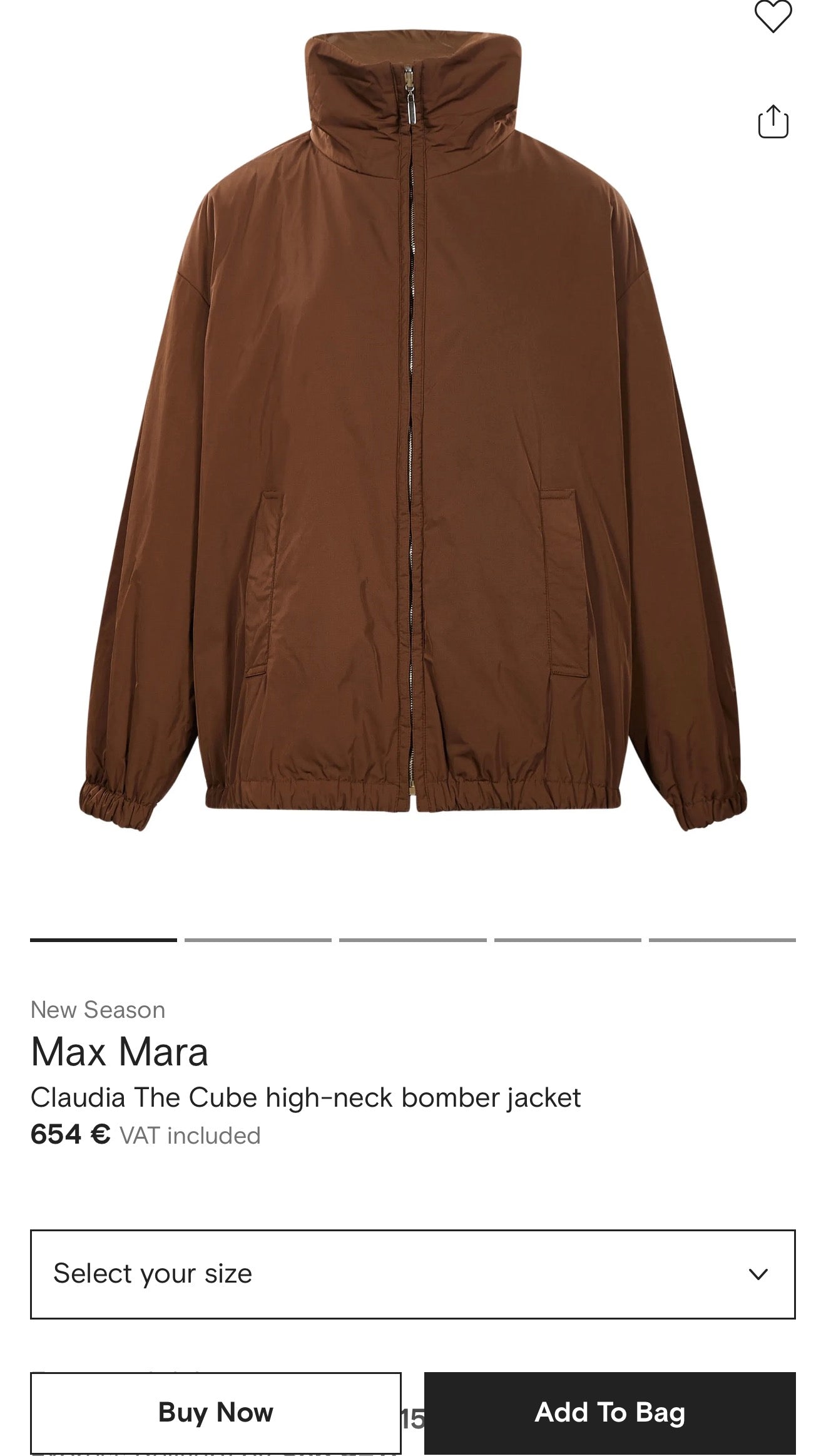 Bomber Max Mara light kaki cu feronerie aurie impermeabil
