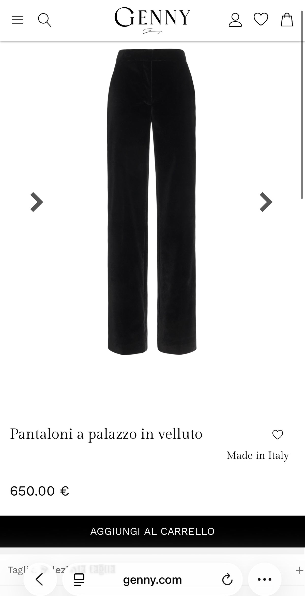 Pantaloni negri Genny țigaretă cu talie ultra înaltă și pense din lana extrafina