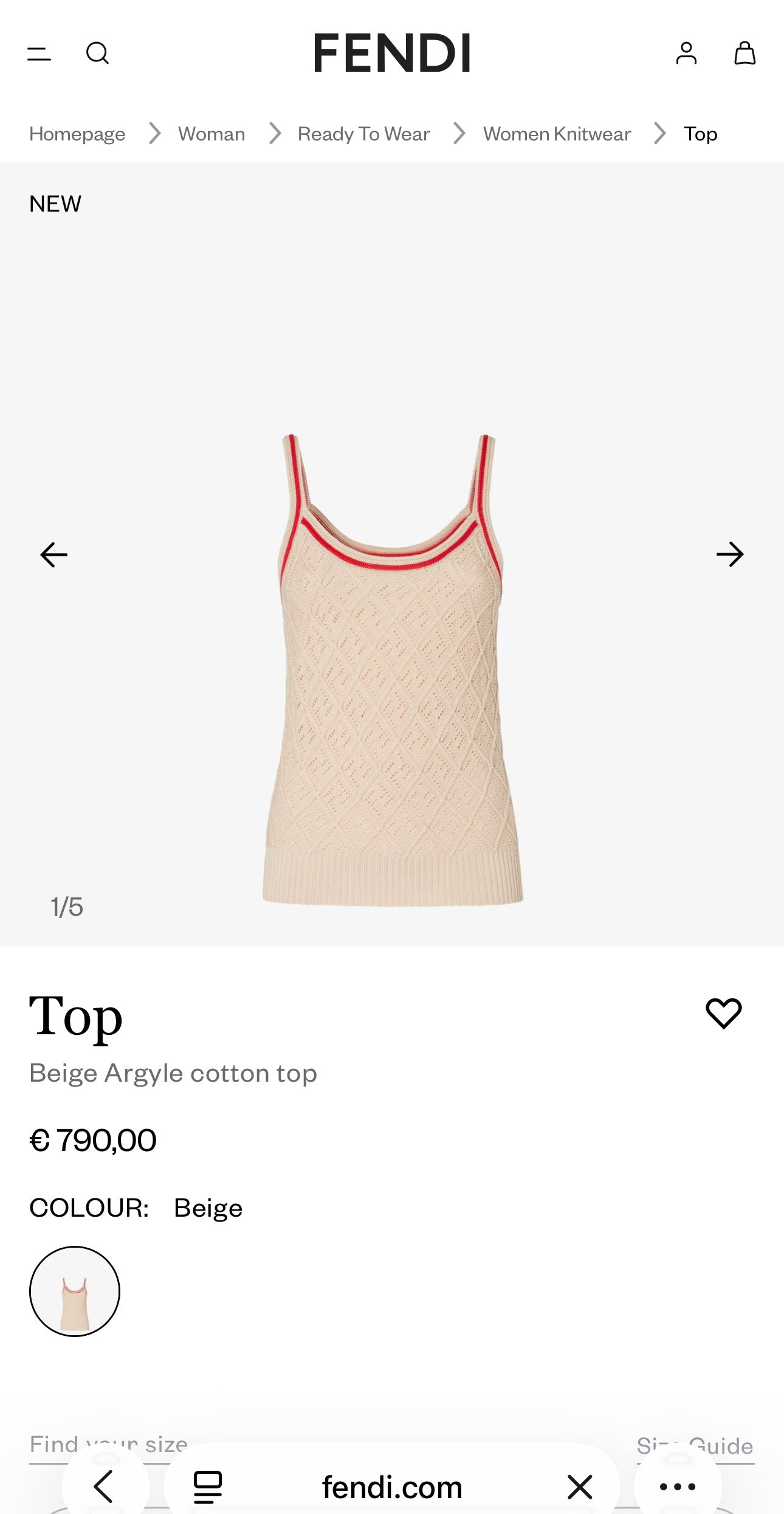 Top Fendi cu logoul discret al brandului din jerse ribbed powder pink