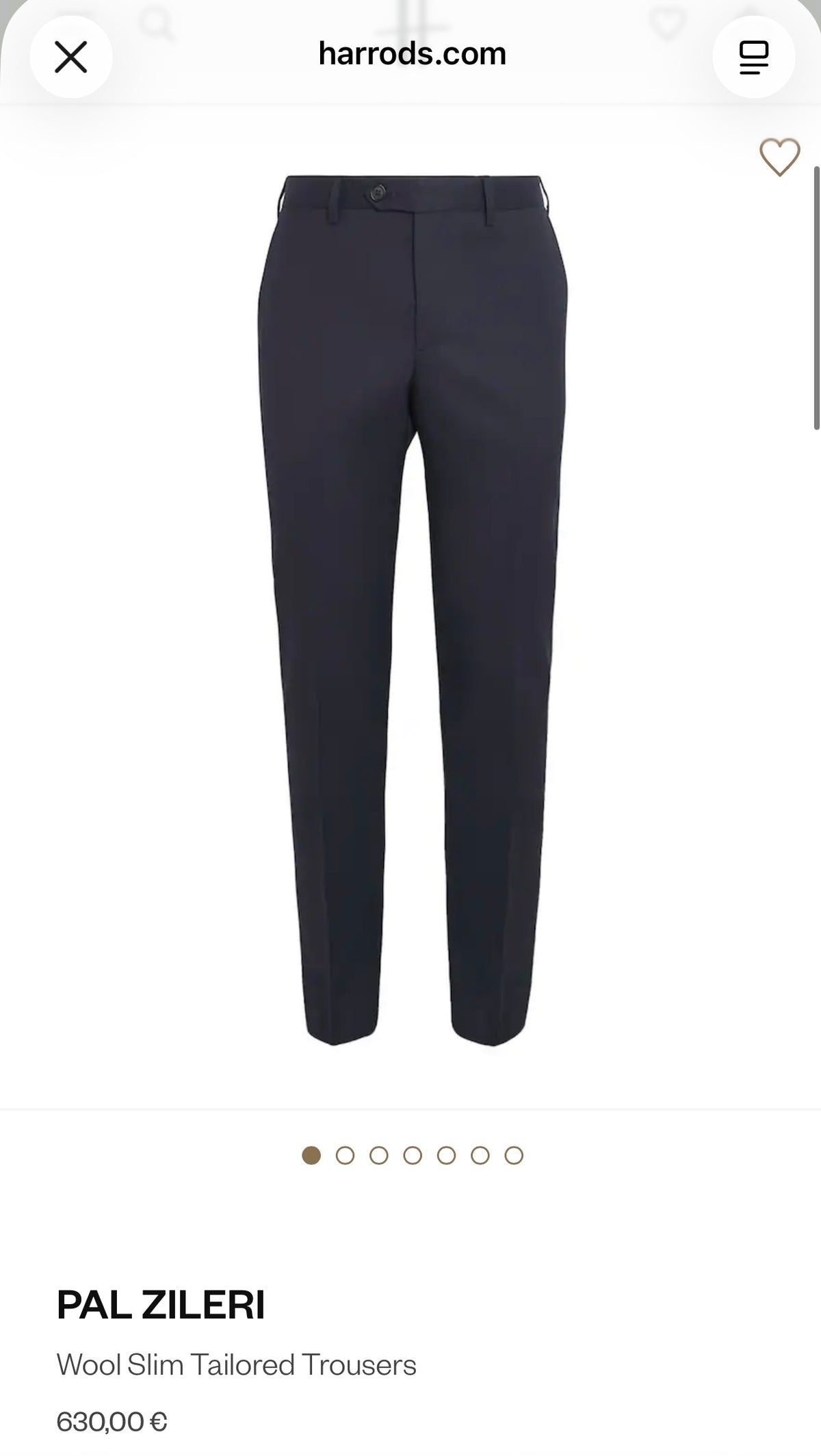 Pantaloni de brand luxury italian Pal Zileri cu talie ultra înaltă și pense din lana
