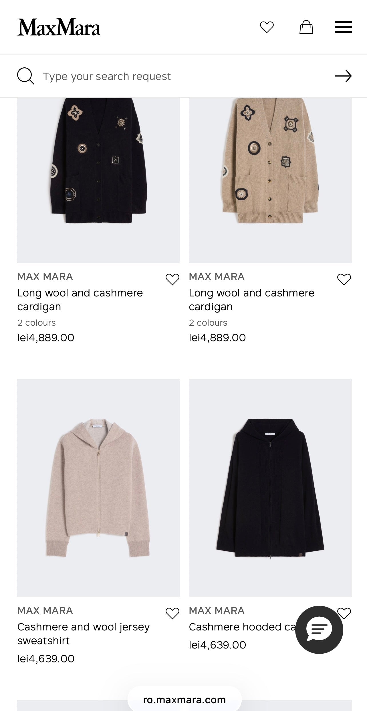 Cardigan Max Mara animal print stilizat în croi ușor cropped