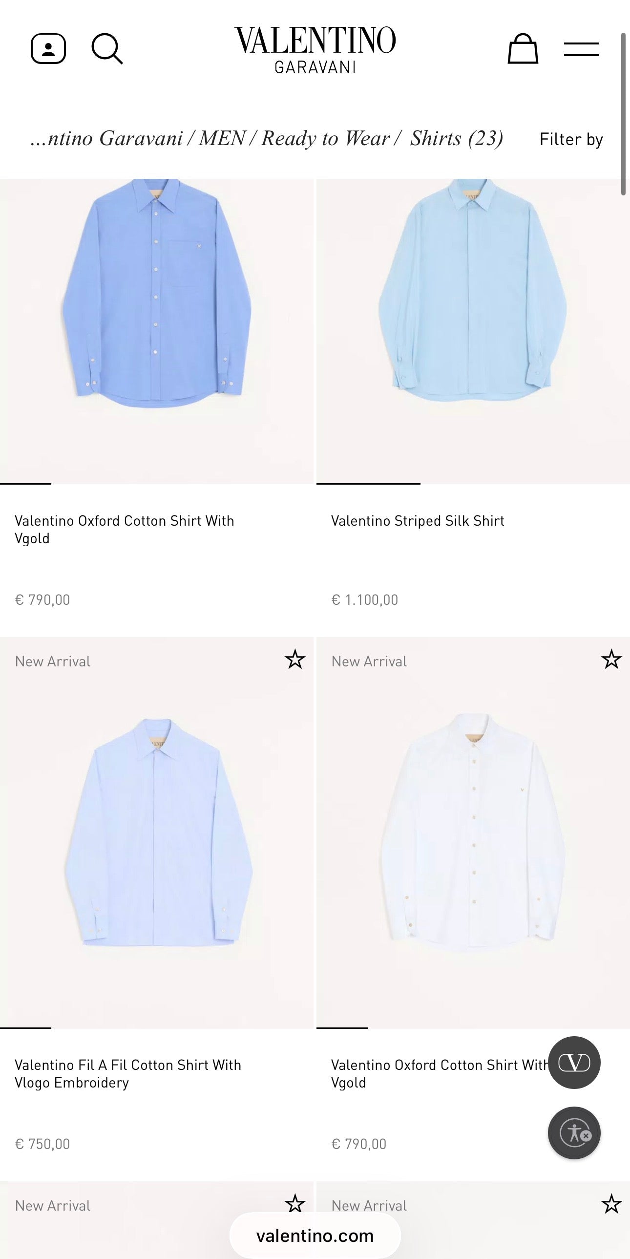 Cămașa vintage Valentino în croi actual cu dungi fine și culori neutre