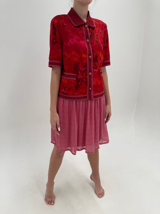 Top vintage luxury polo italian în stil Gucci din bumbac luxury Filo di Scozia